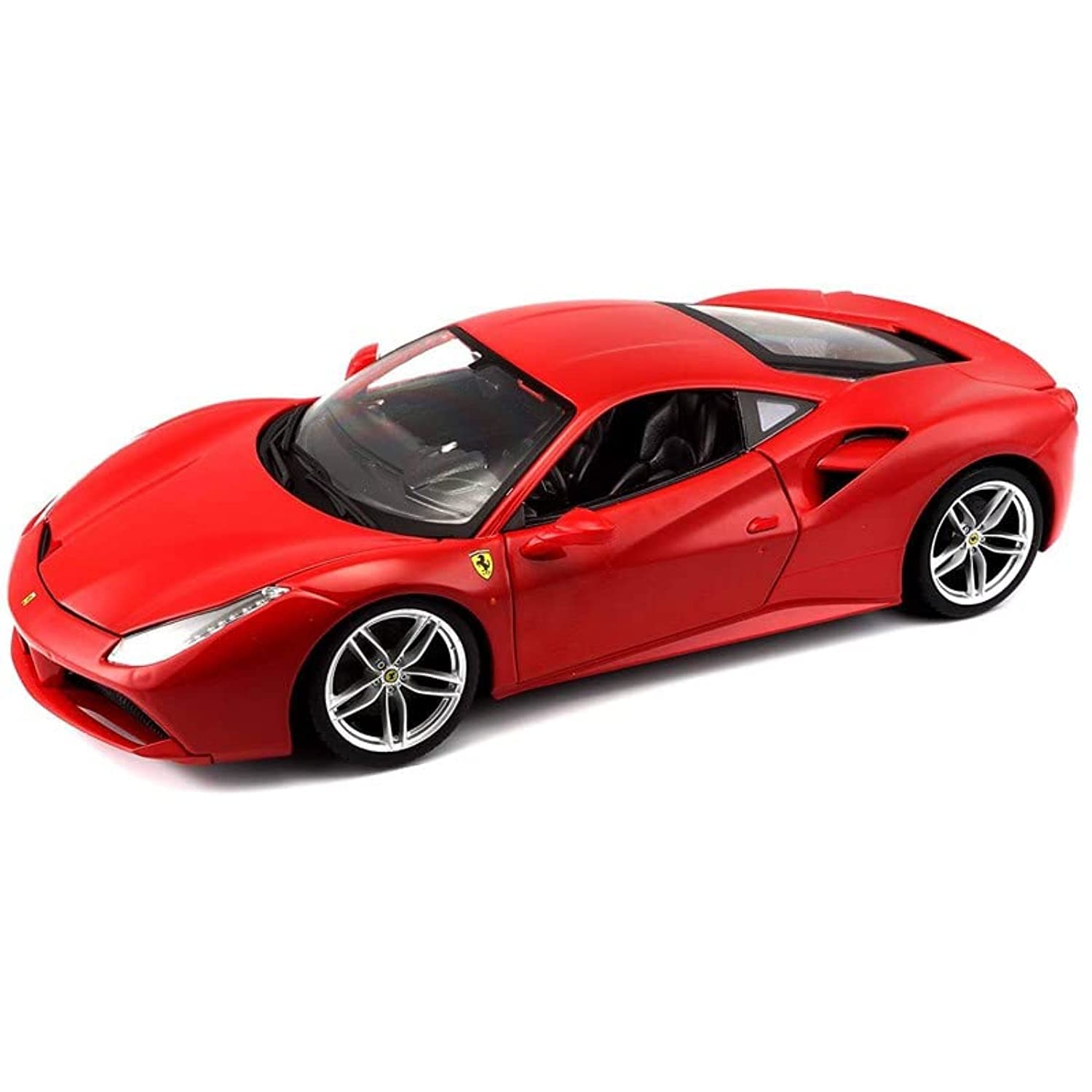 Bburago Ferrari 488 GTB R&P - Modellino Die Cast 1:18, Rosso