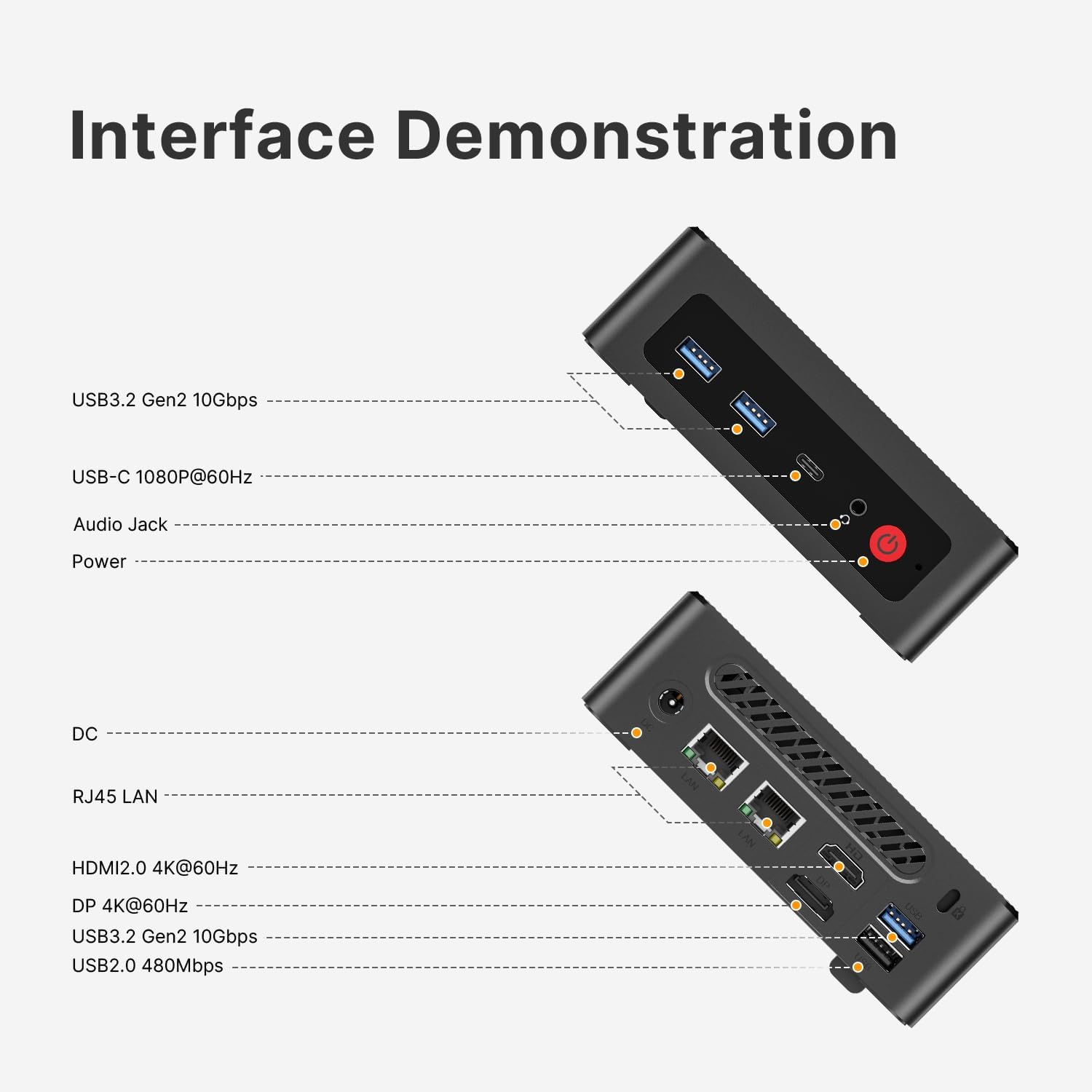 C4 Mini PC con Ryzen 5 3550H, 16GB RAM 512GB SSD - immagine 4