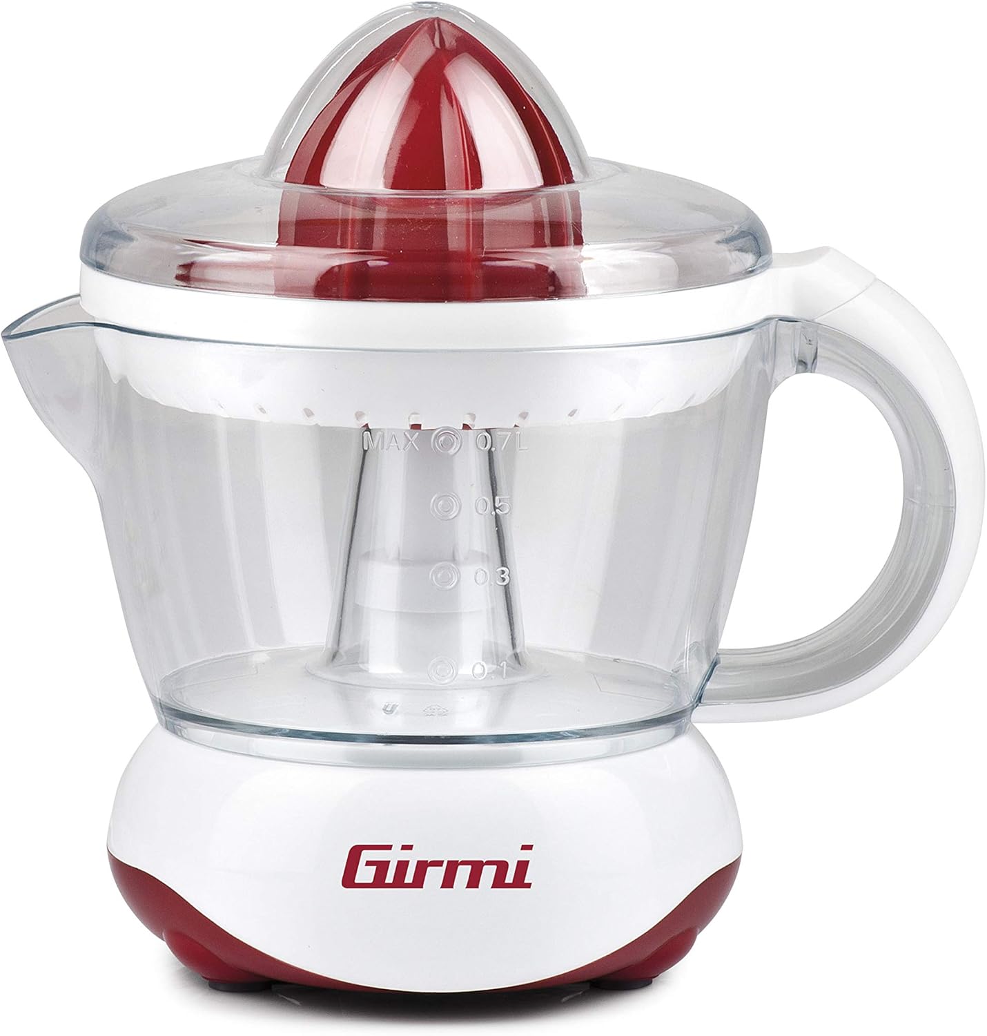 Girmi SR02 Spremiagrumi Elettrico 25W 700cc, Rosso/Bianco - immagine 1