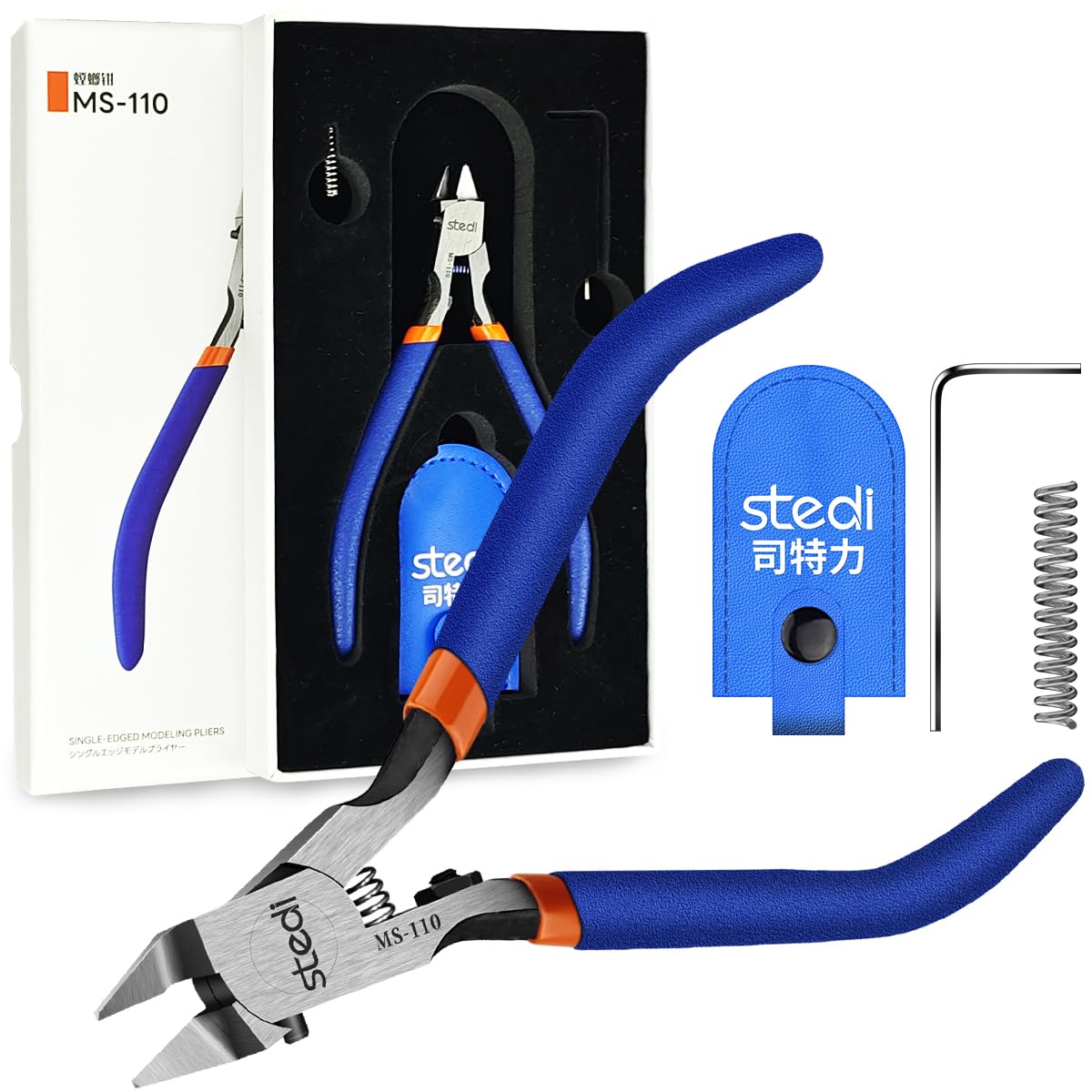 stedi Tronchese per tagliabuglio, con lama singola e molla rigida ultrasottile, per riparazioni Gundam, modello in plastica e modellini in miniatura, arancione