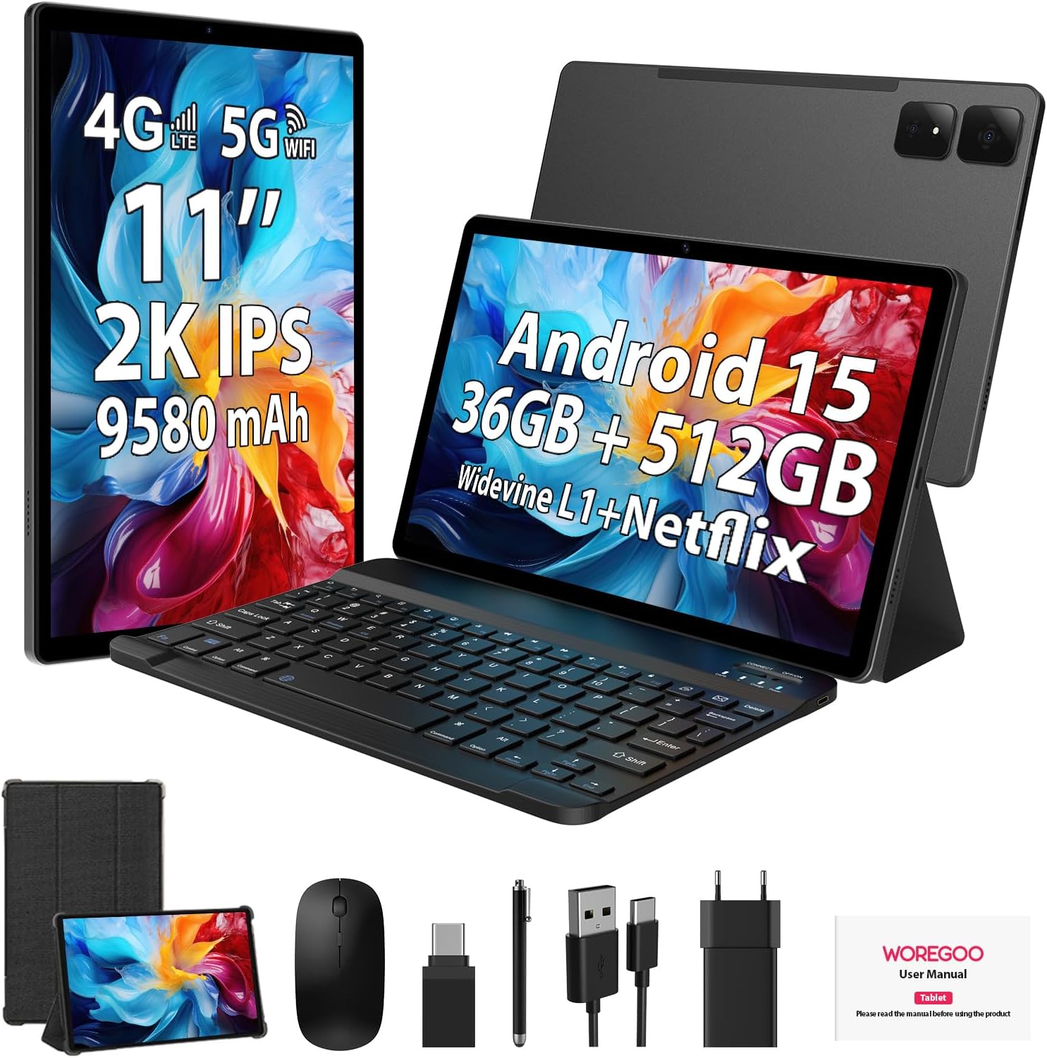 Tablet Android 11" 4G LTE e 5G WiFi Octa-Core - immagine 1