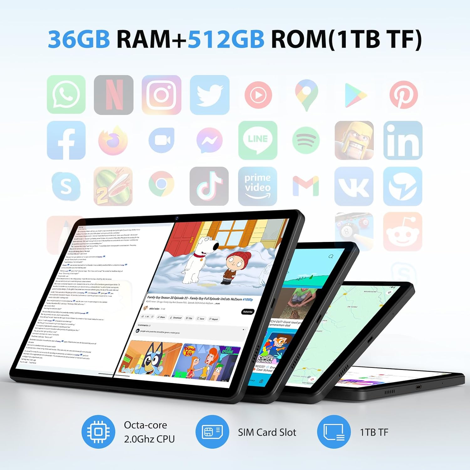 Tablet Android 11" 4G LTE e 5G WiFi Octa-Core - immagine 2