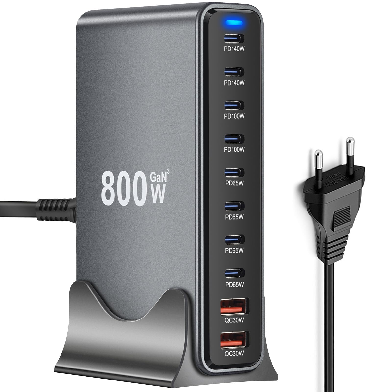 Caricatore USB C 800W GaN3 Multiplo 8 Porte