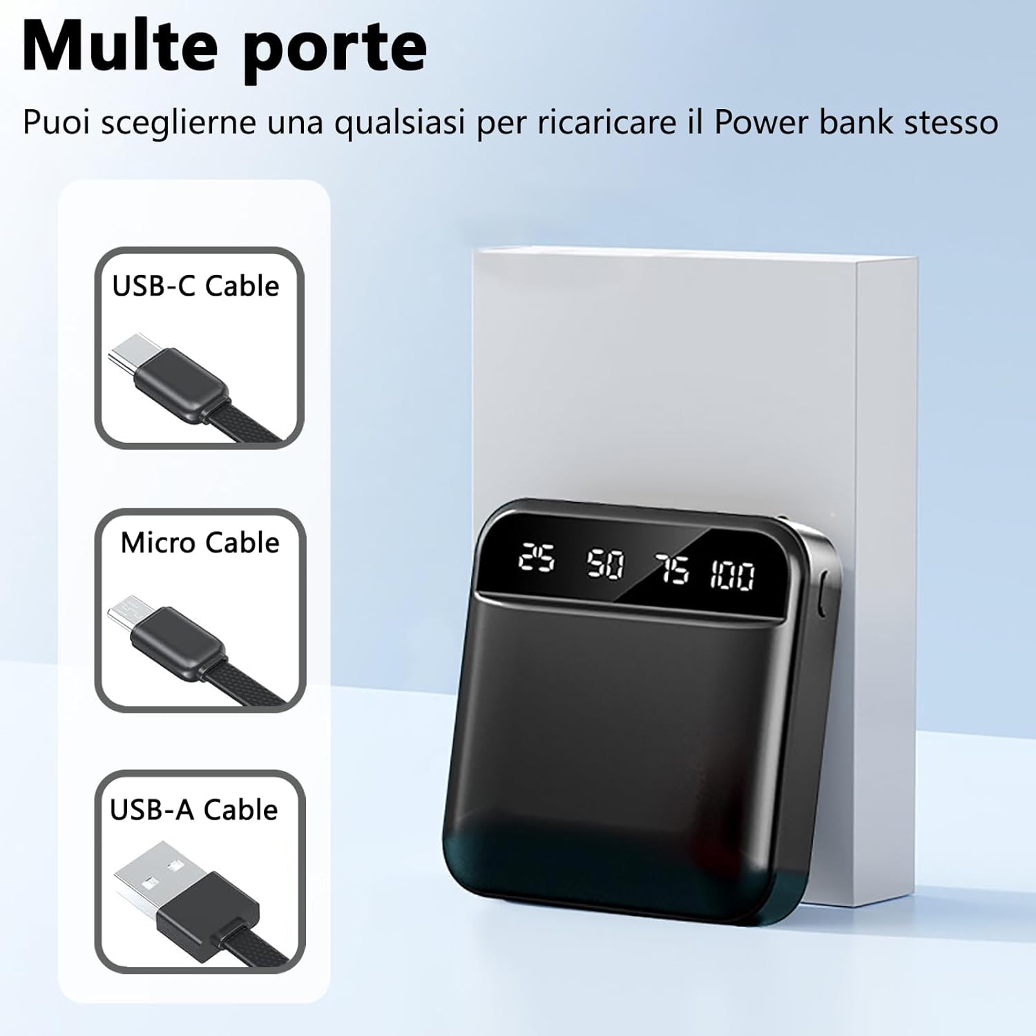 Power Bank 10000mAh Ultra Sottile con Display LCD - immagine 2