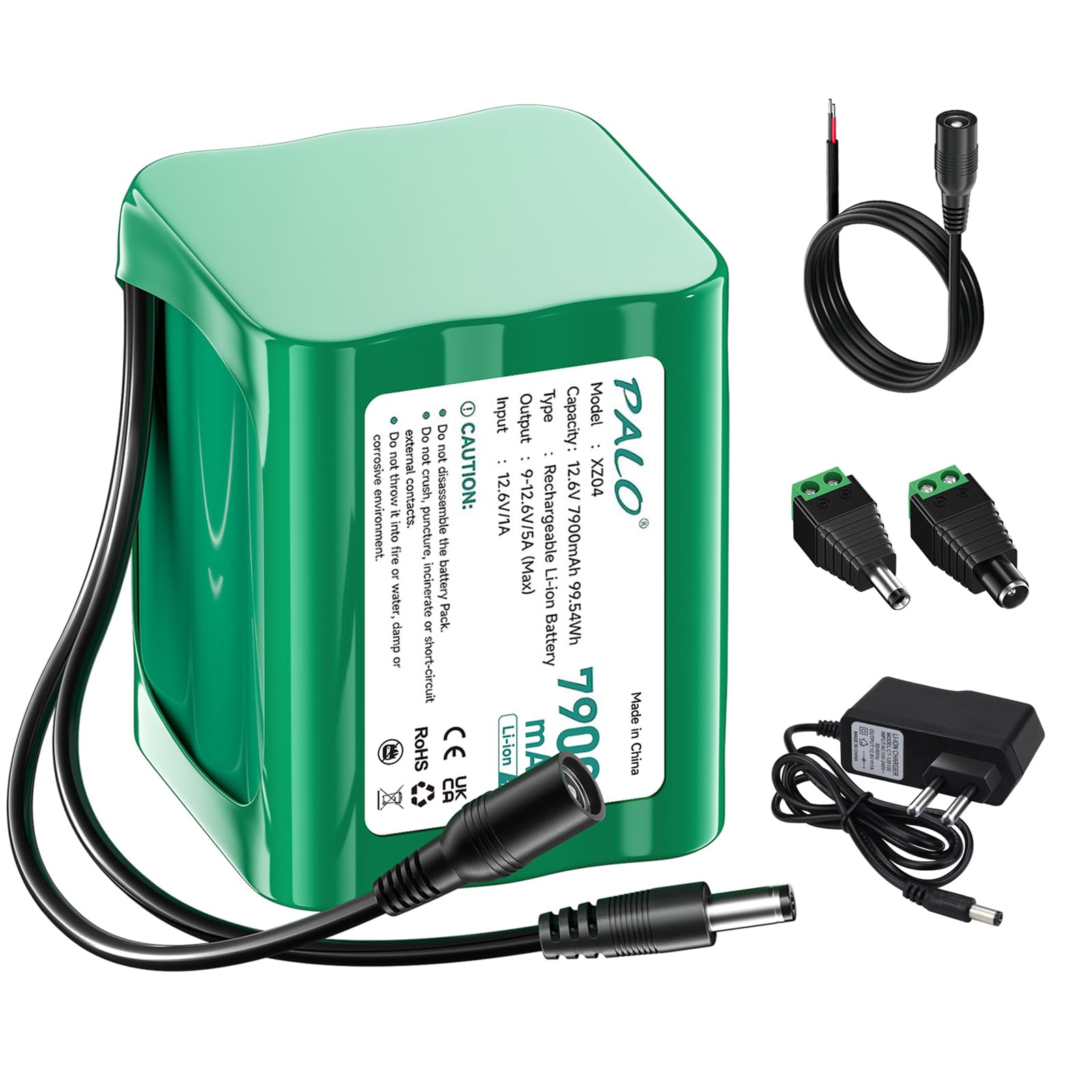 Batteria DC 12,6V 7900mAh con Caricatore