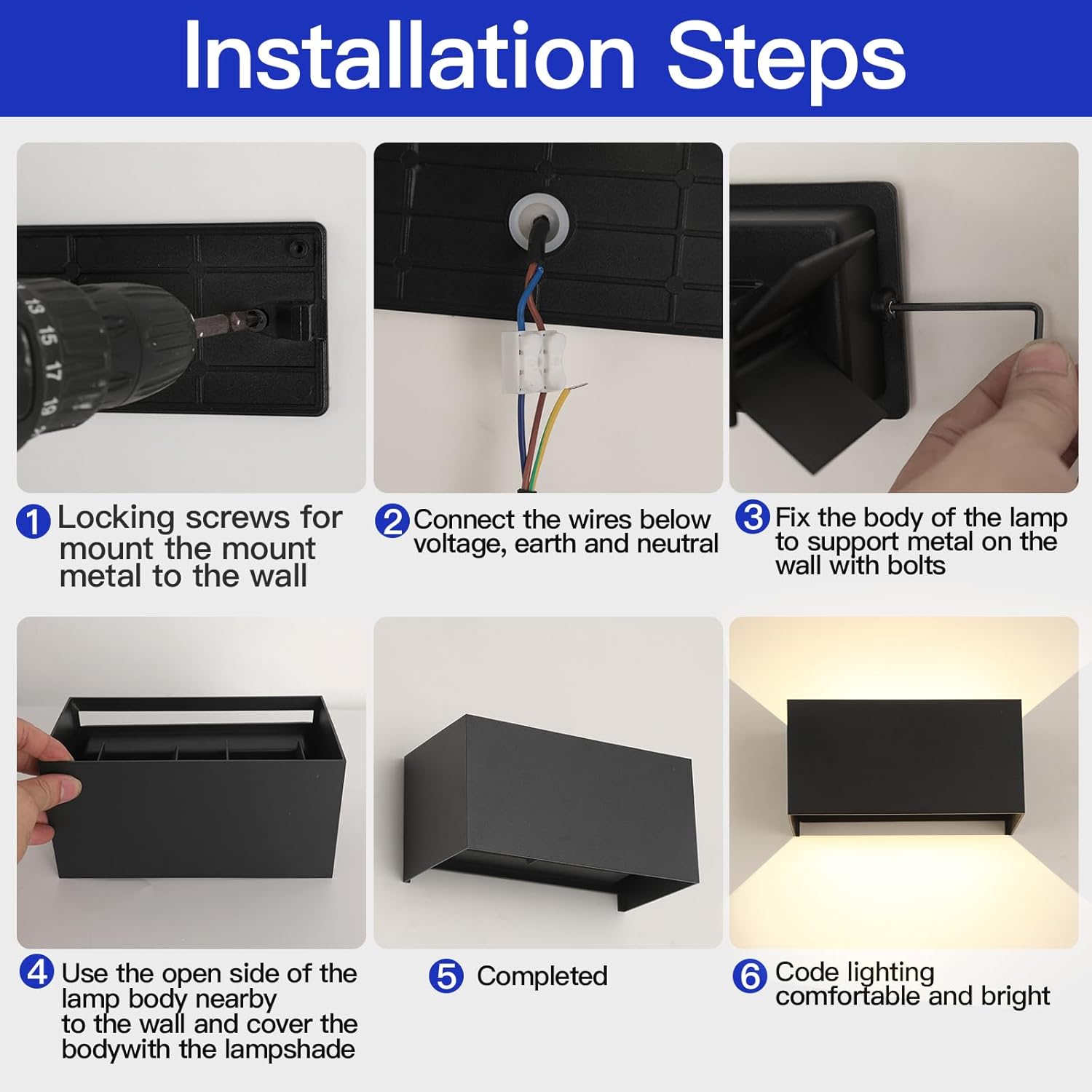 Wisdom Line Applique LED Esterno/Interno 25W Nera - immagine 5