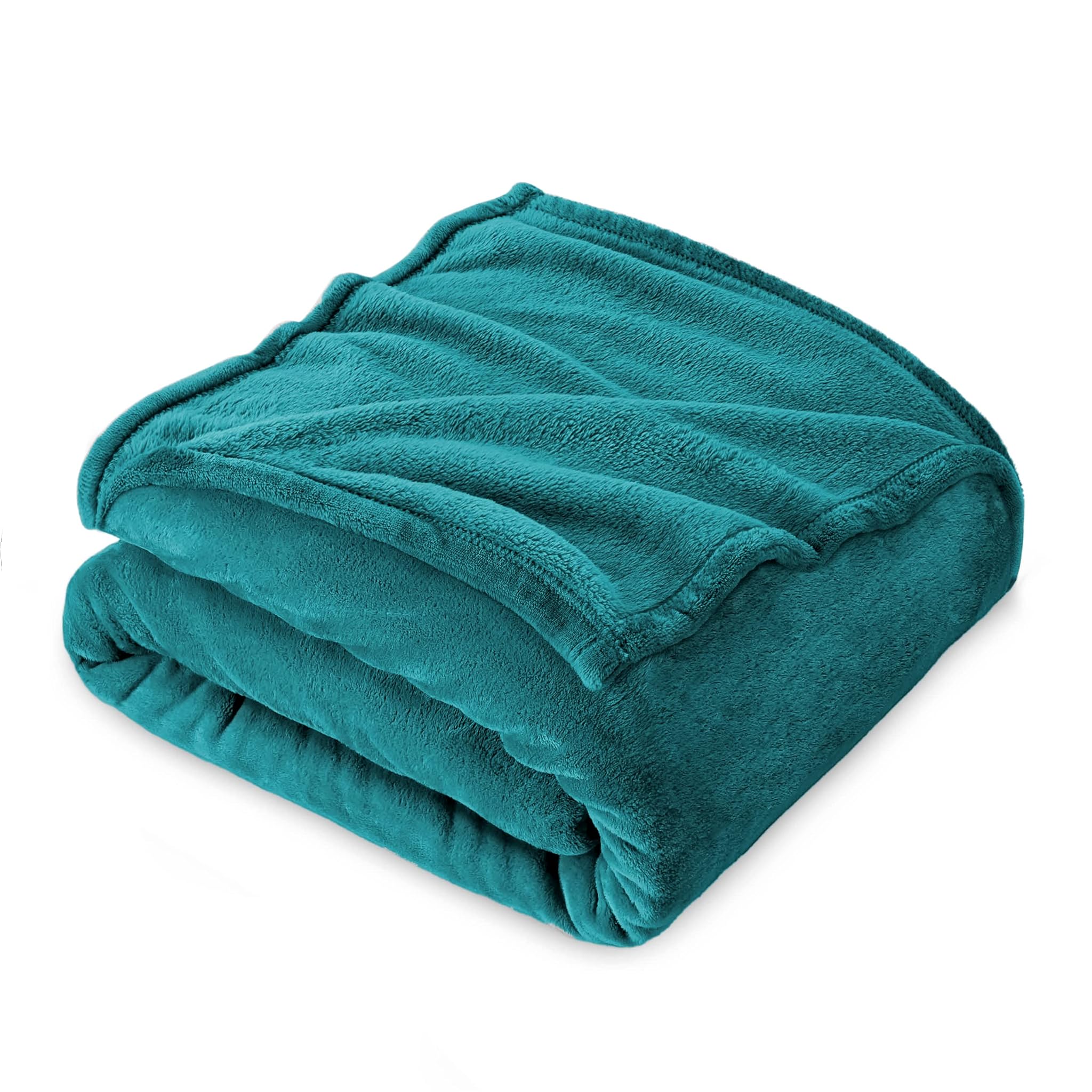 FARFALLAROSSA Coperta Plaid Pile, Coperta Divano 130 x 160 cm Flanella, Coperta Letto Singolo Calore Morbida - Blu Verde