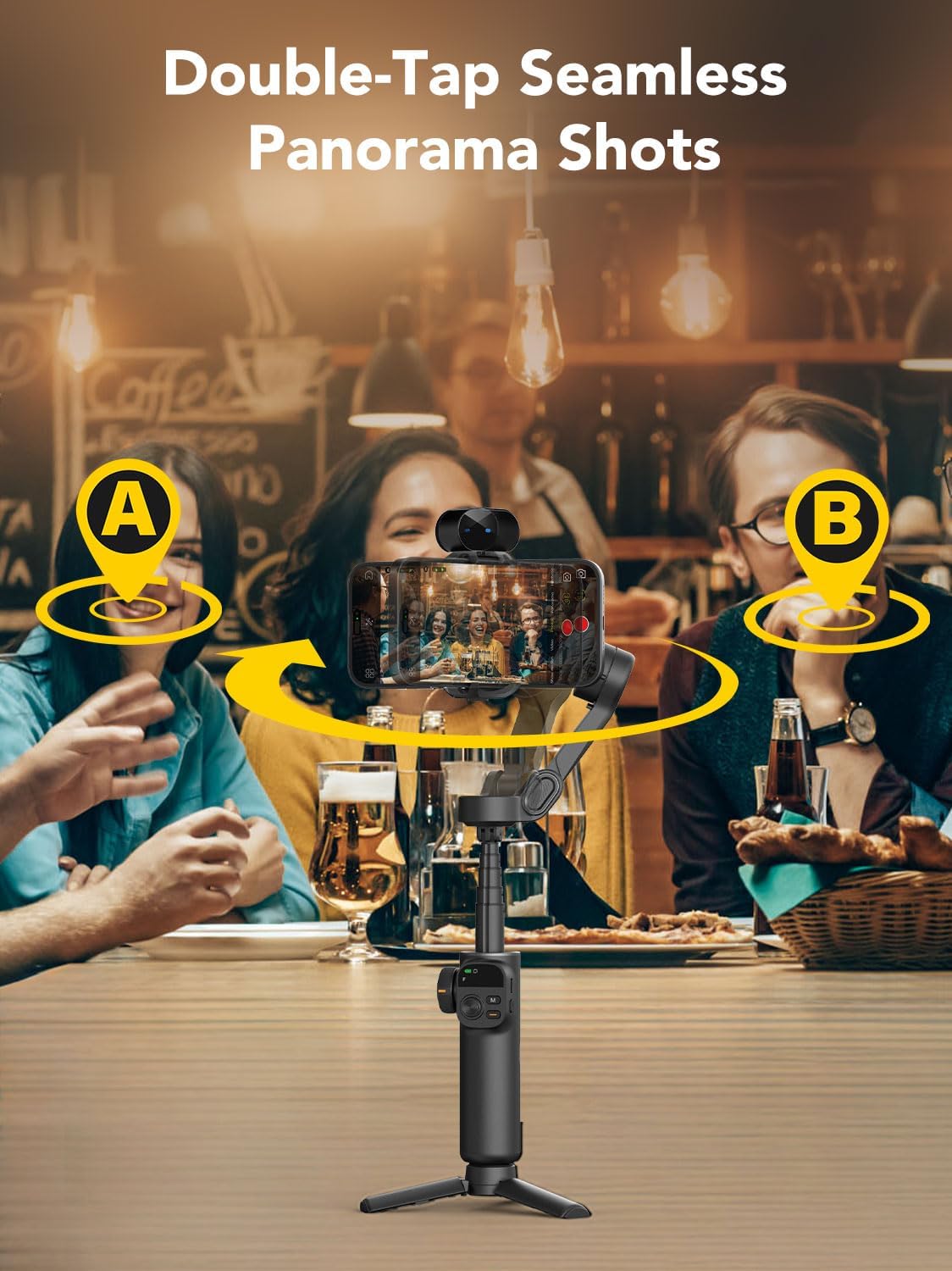 Aochuan Smart X2AI - Gimbal Stabilizzatore Smartphone 3 Assi, Nero - immagine 5