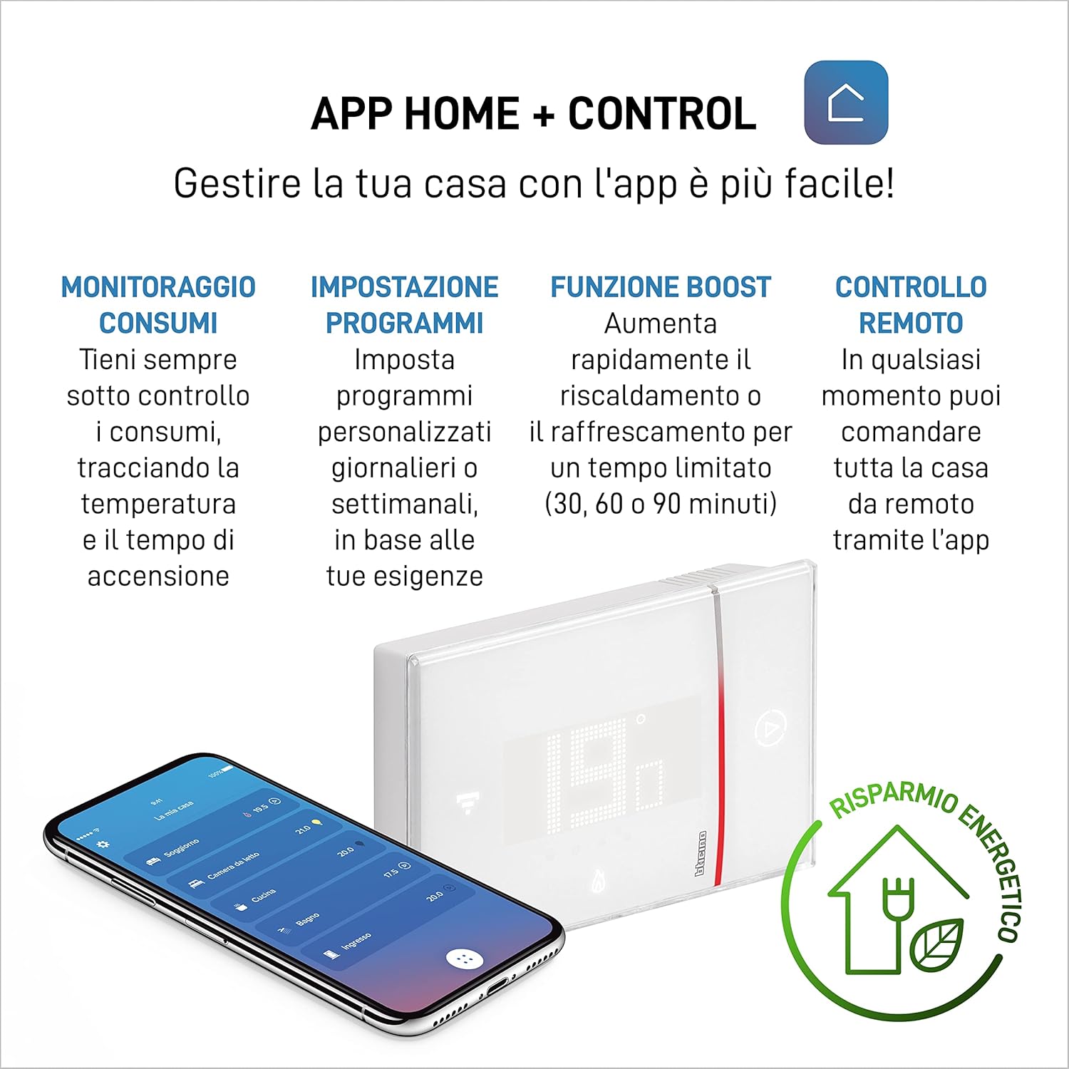 Bticino SXW8002W Termostato Wifi Smarther2 with Netatmo - immagine 4