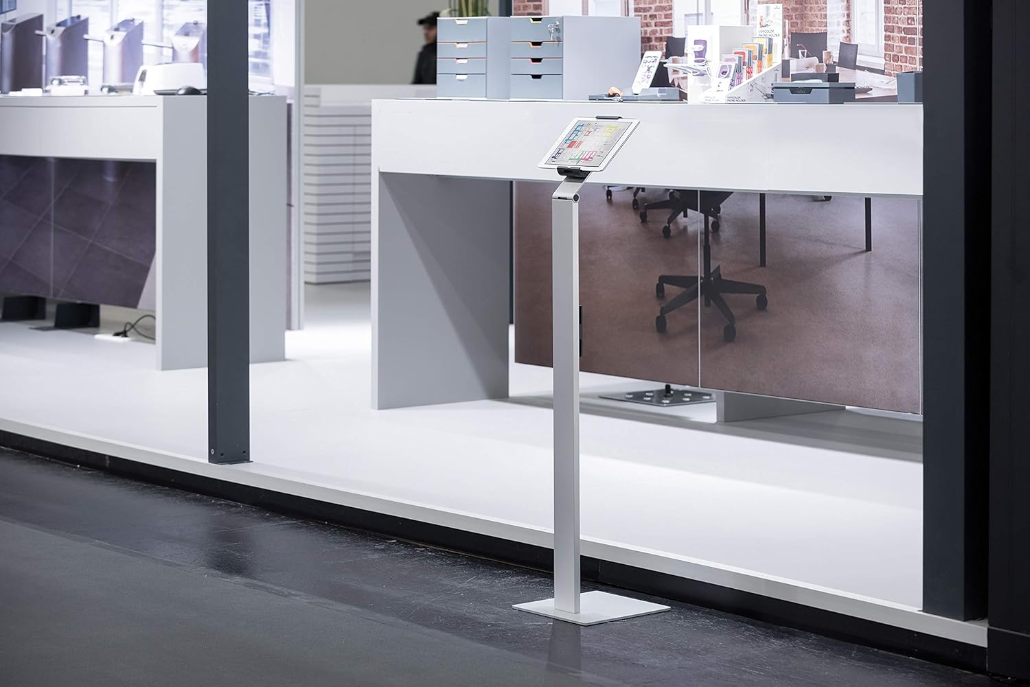 Durable 893223 - Porta Tablet da Pavimento Argento - immagine 10