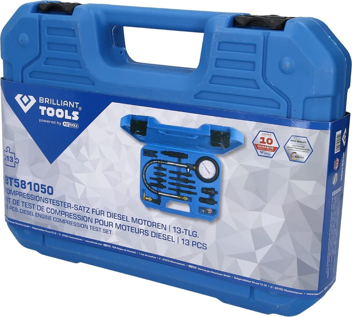 Brilliant Tools BT581050 Kit Tester Compressione Diesel - immagine 6