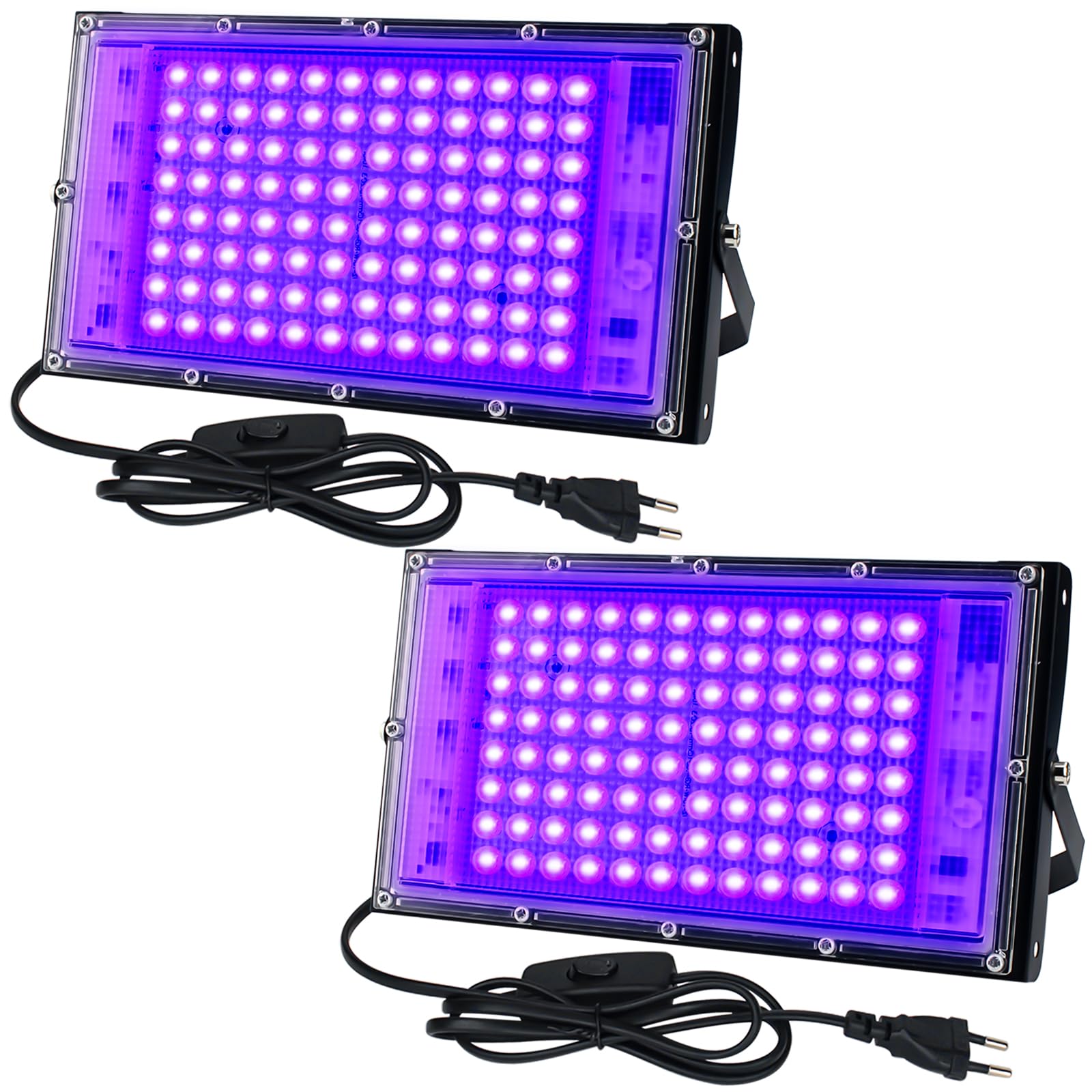 Createstar LED Luce Nera 100W, 2 Pezzi