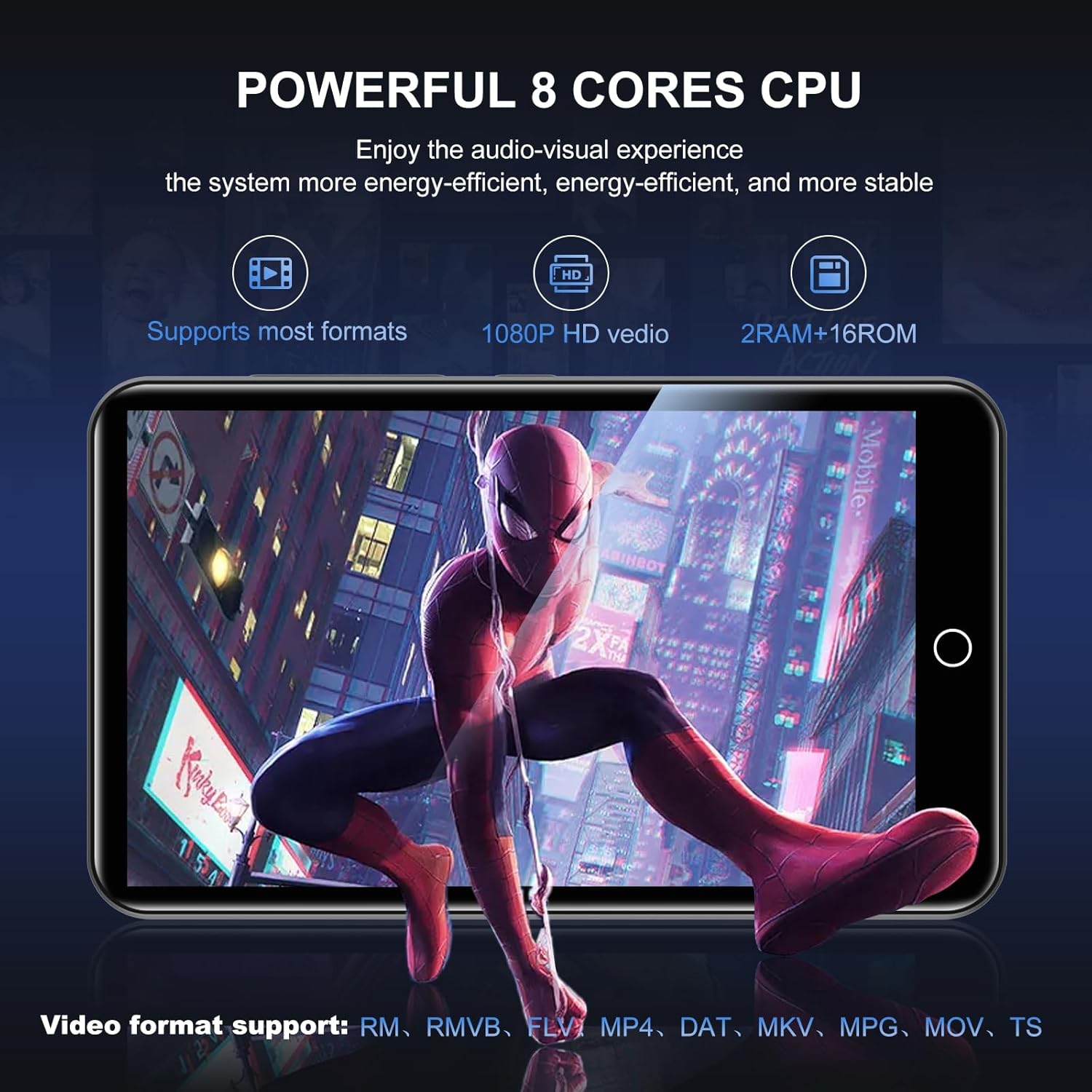 Zaqe Lettore MP3 con Bluetooth e WiFi 80GB, Android - immagine 4