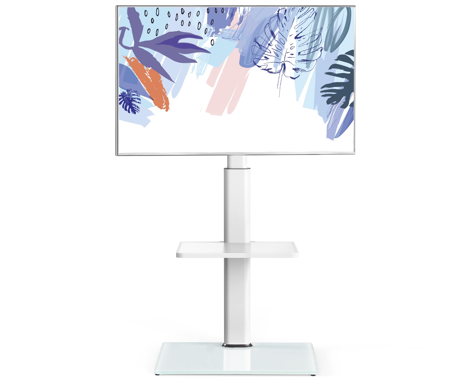 Fitueyes Supporto TV da Pavimento 32-60 Pollici, Bianco