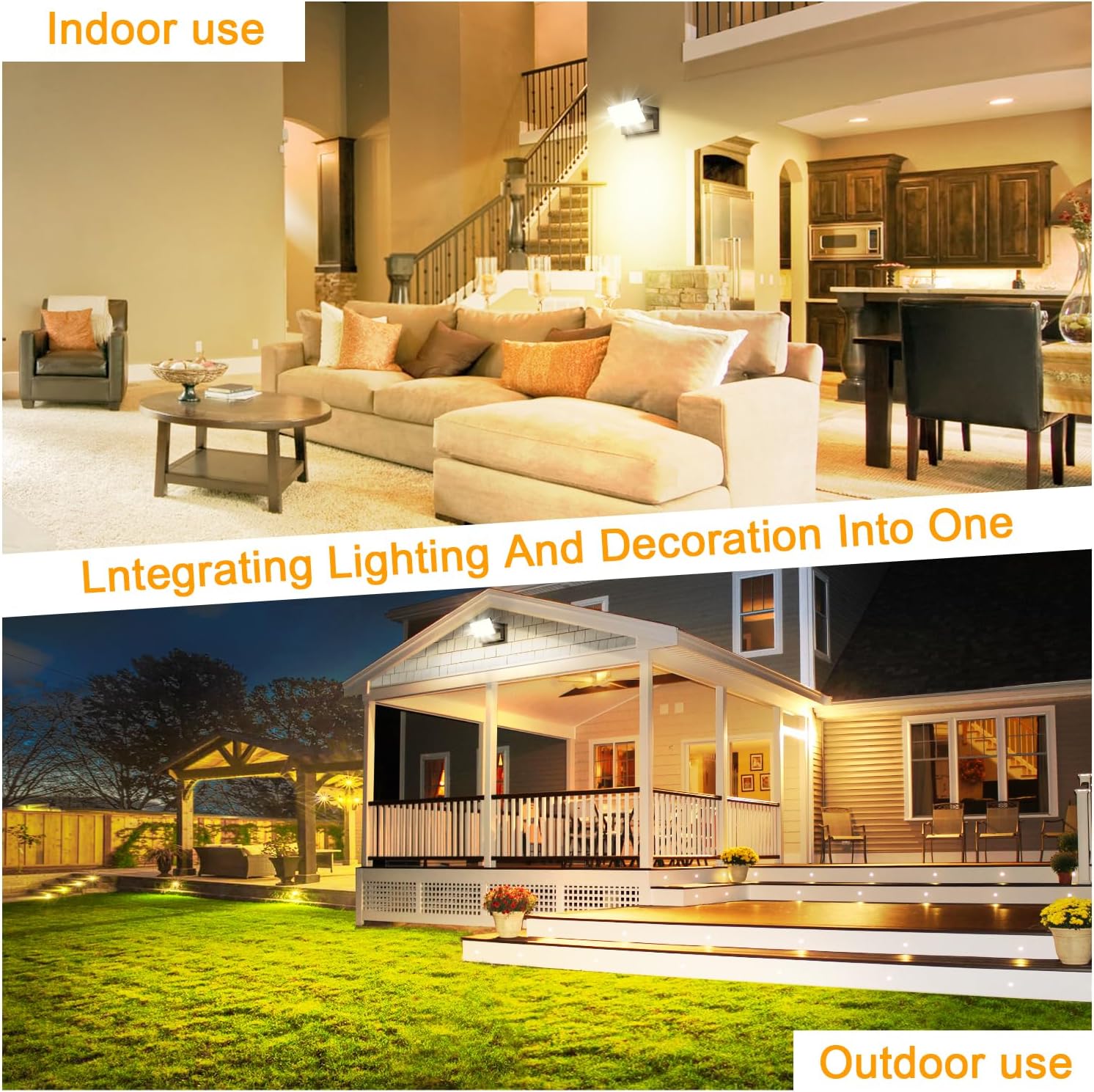 Ledmo 4 Applique da Parete Esterno/Interno 60W Nere - immagine 6