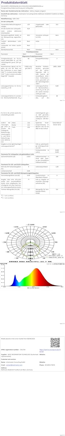 Ledmo 4 Applique da Parete Esterno/Interno 60W Nere - immagine 8