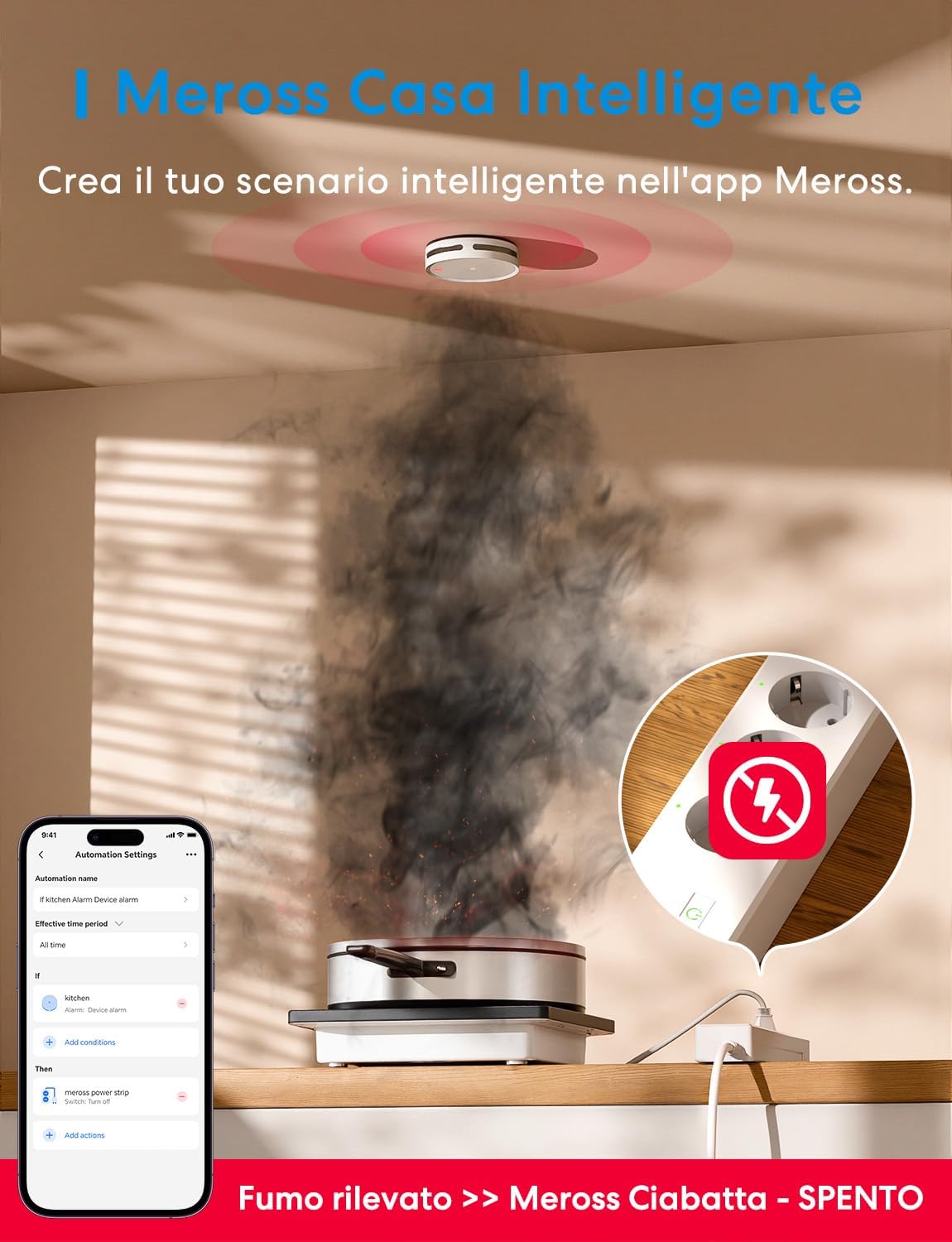 Meross Matter Rilevatore di Fumo WiFi - 3 Pezzi - immagine 5