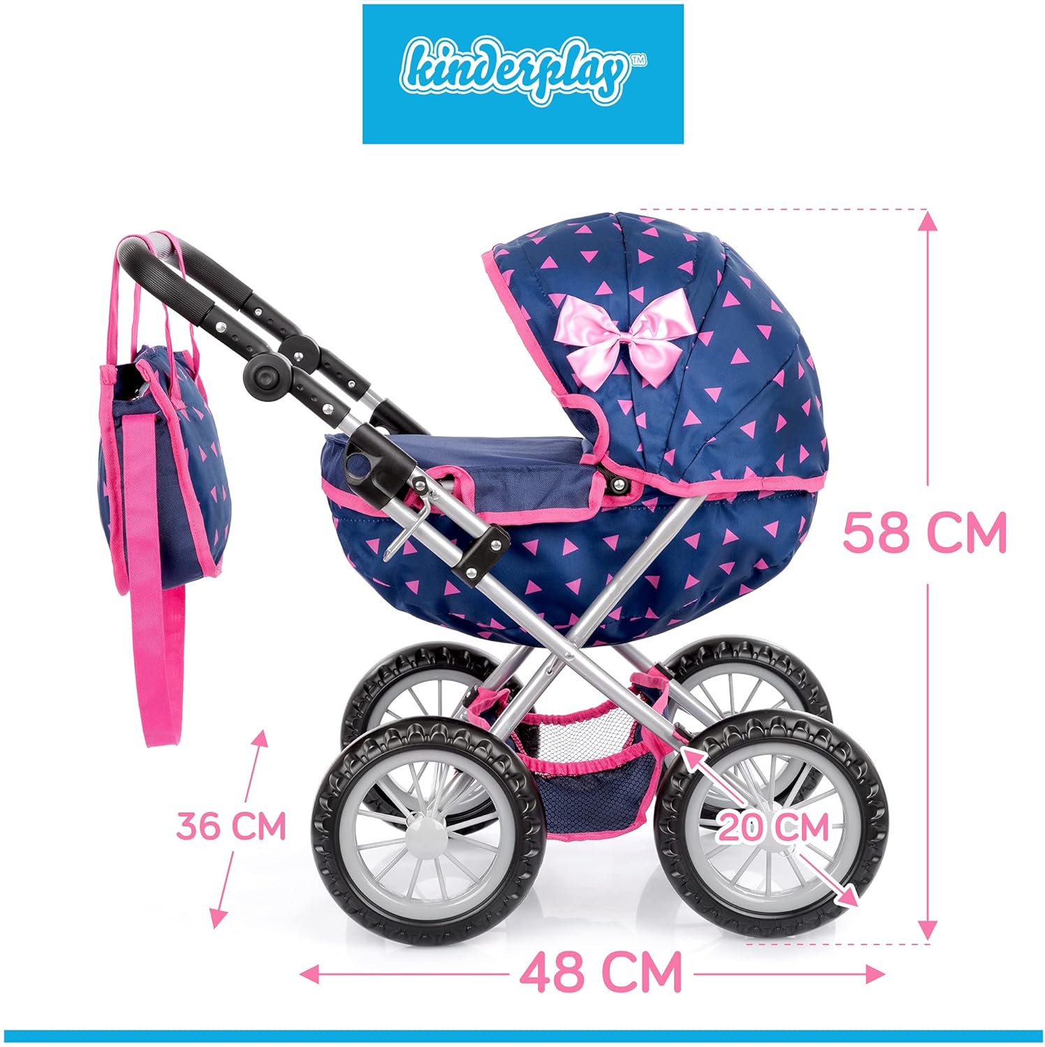 Carrozzina per Bambole - Passeggino Giocattolo KP0262T - immagine 2