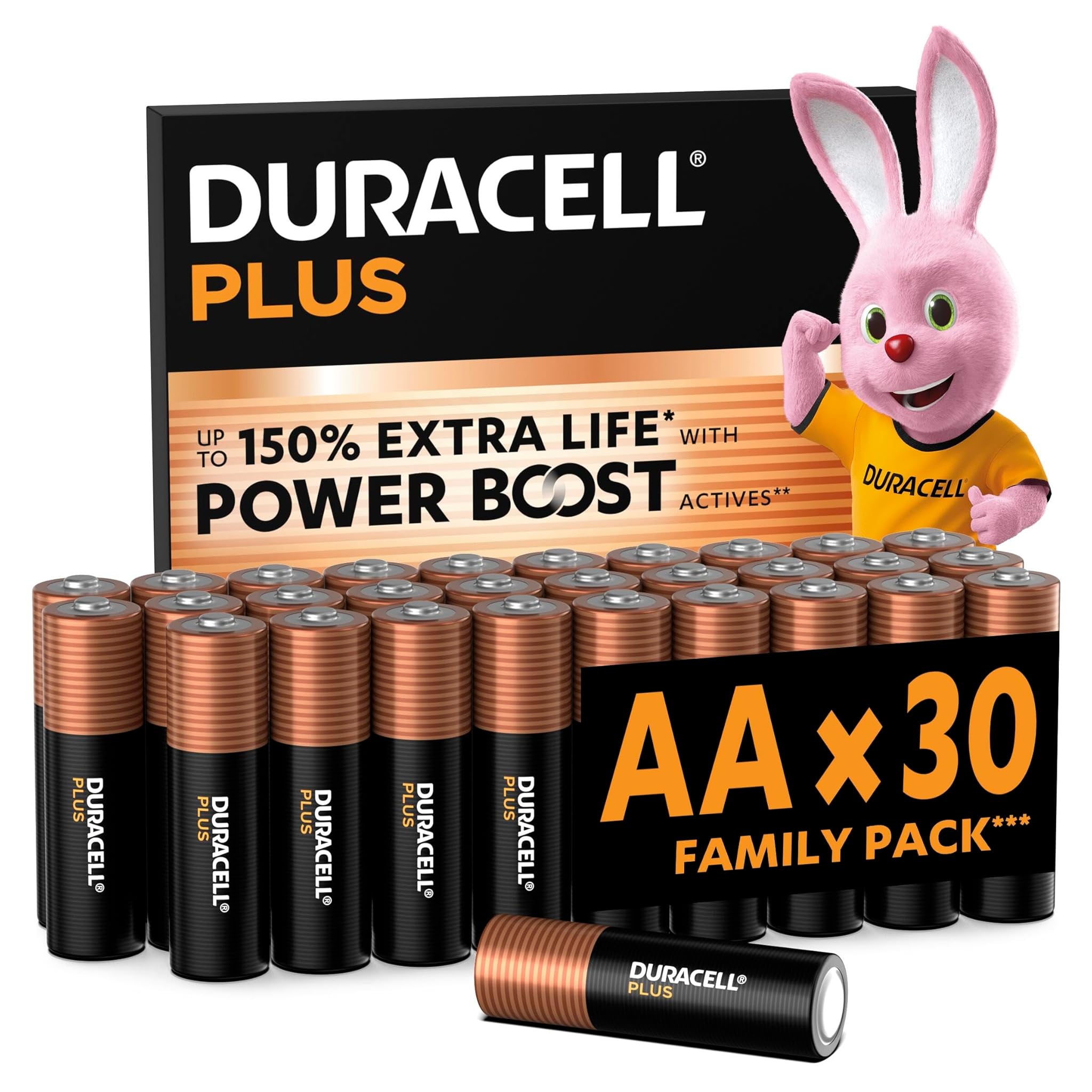 Duracell Batterie Plus AA (Confezione da 30)