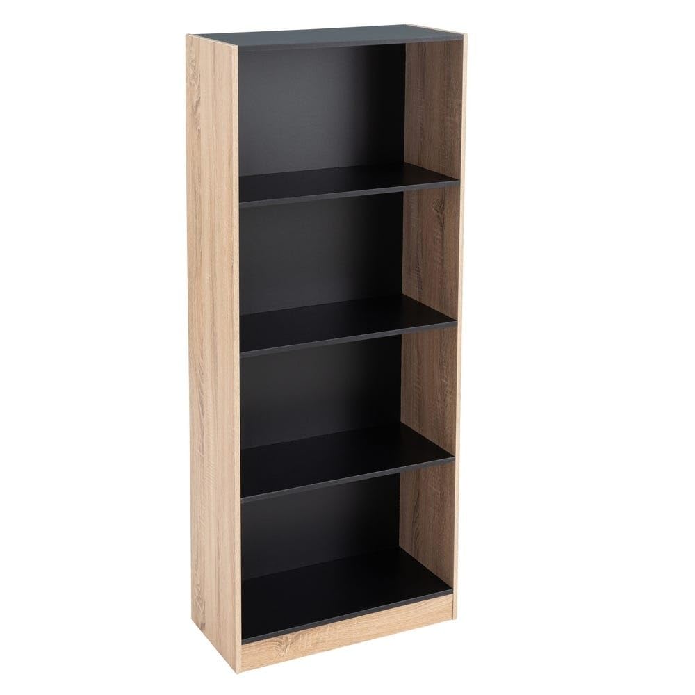 Scaffale da pavimento con 4 ripiani in PB in nero