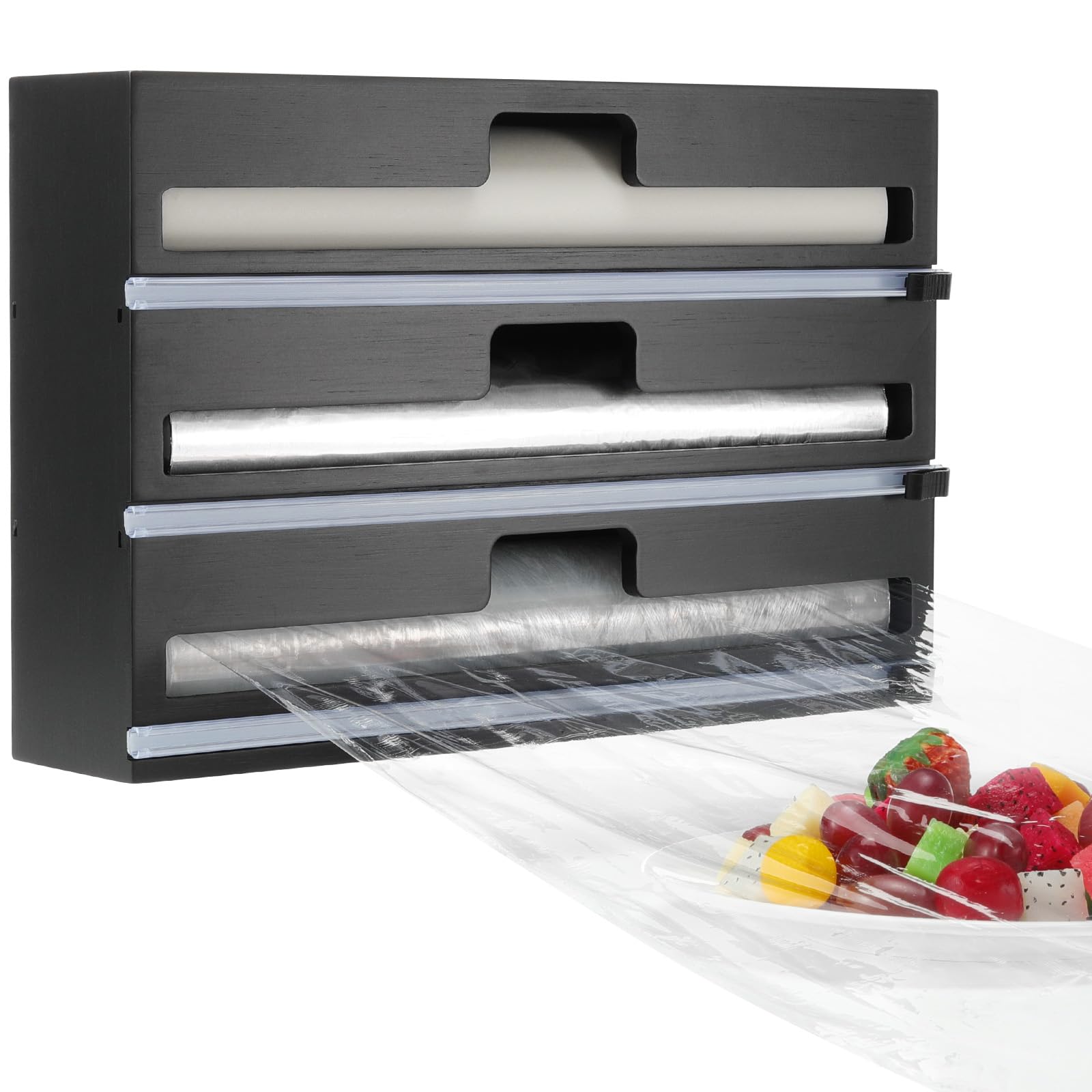 Housolution Porta Pellicola e Alluminio 3 in 1, Nero