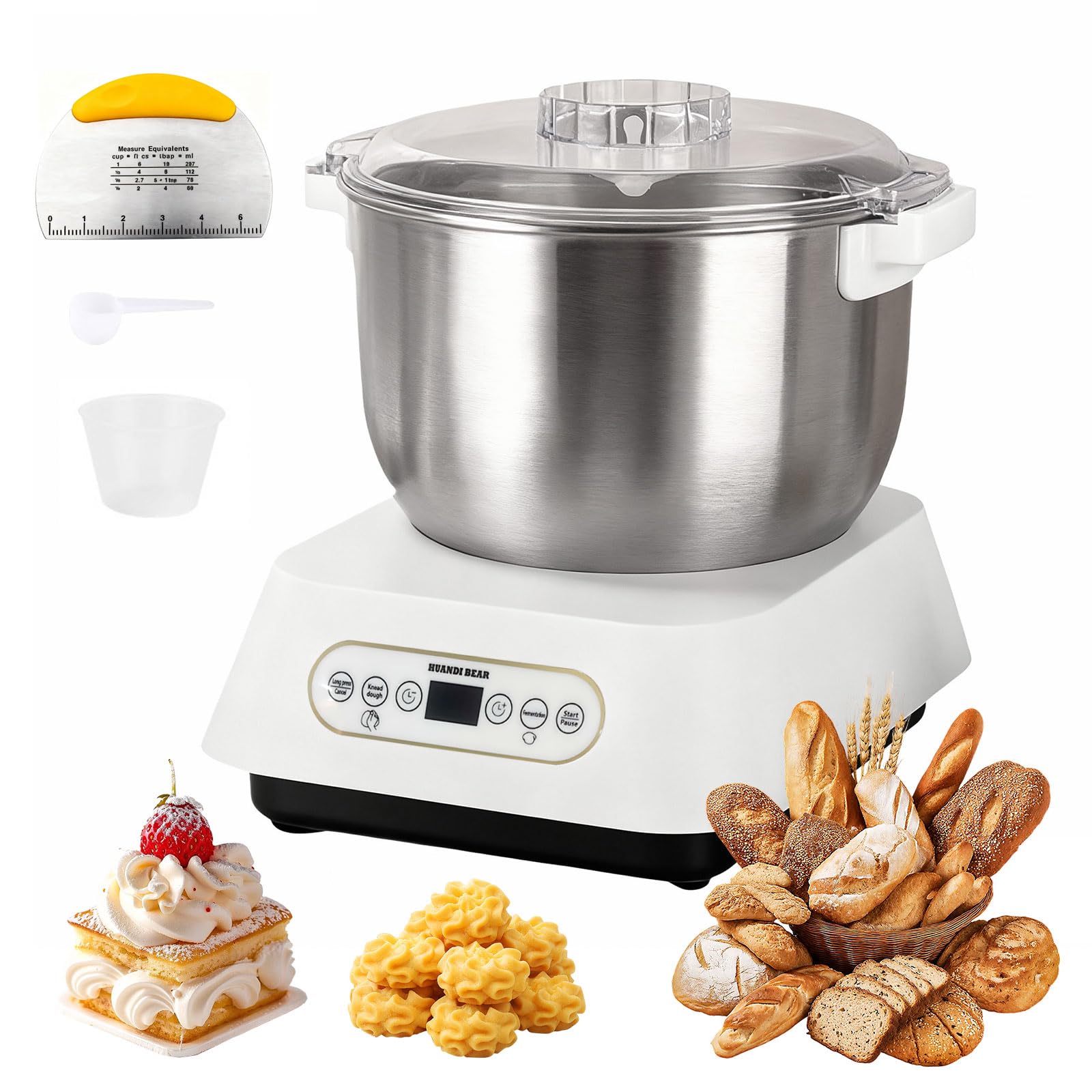 Impastatrice per pasta in acciaio inox 7L