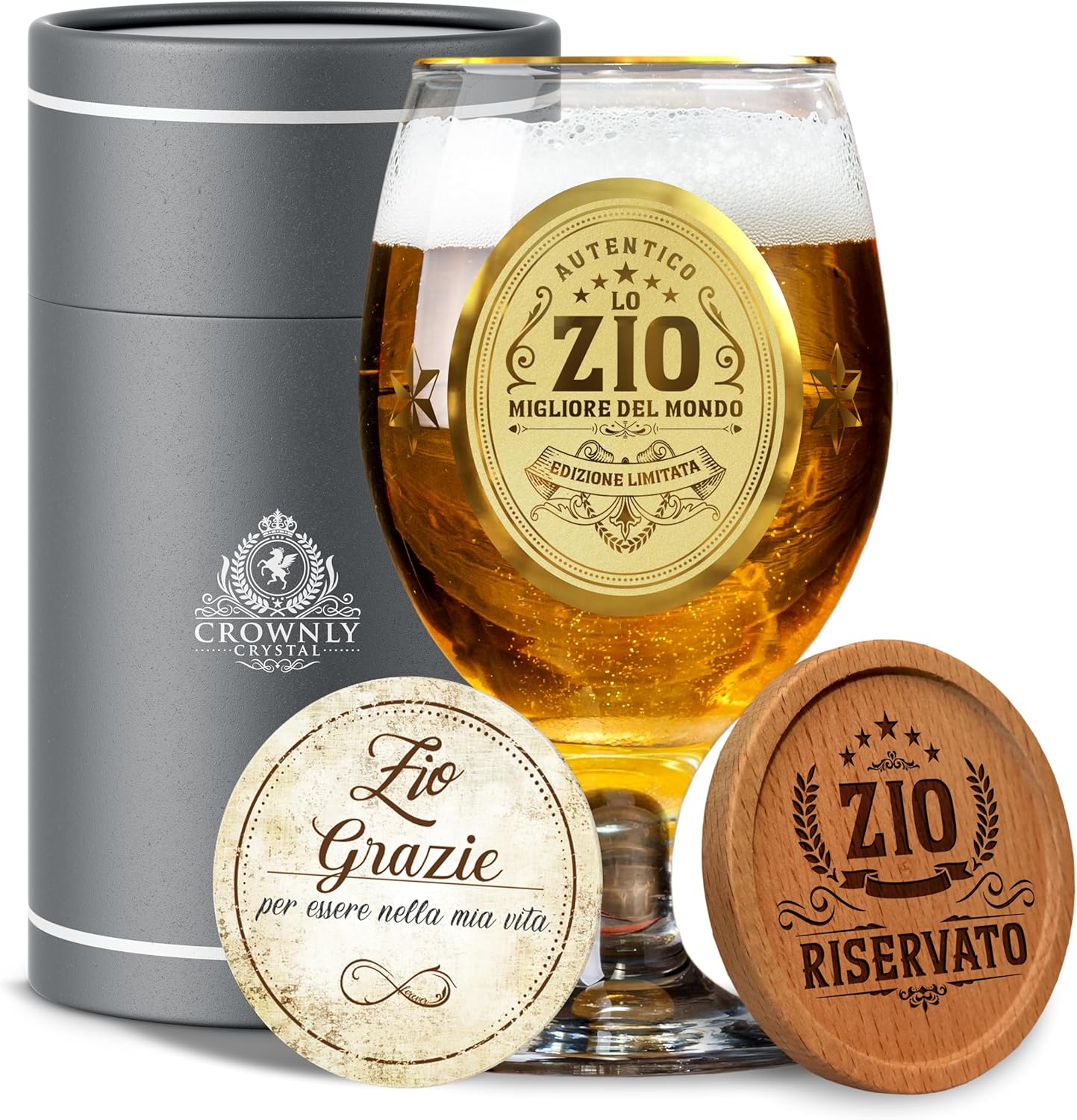 Bicchiere Birra Personalizzato - Regalo per Zio - immagine 1