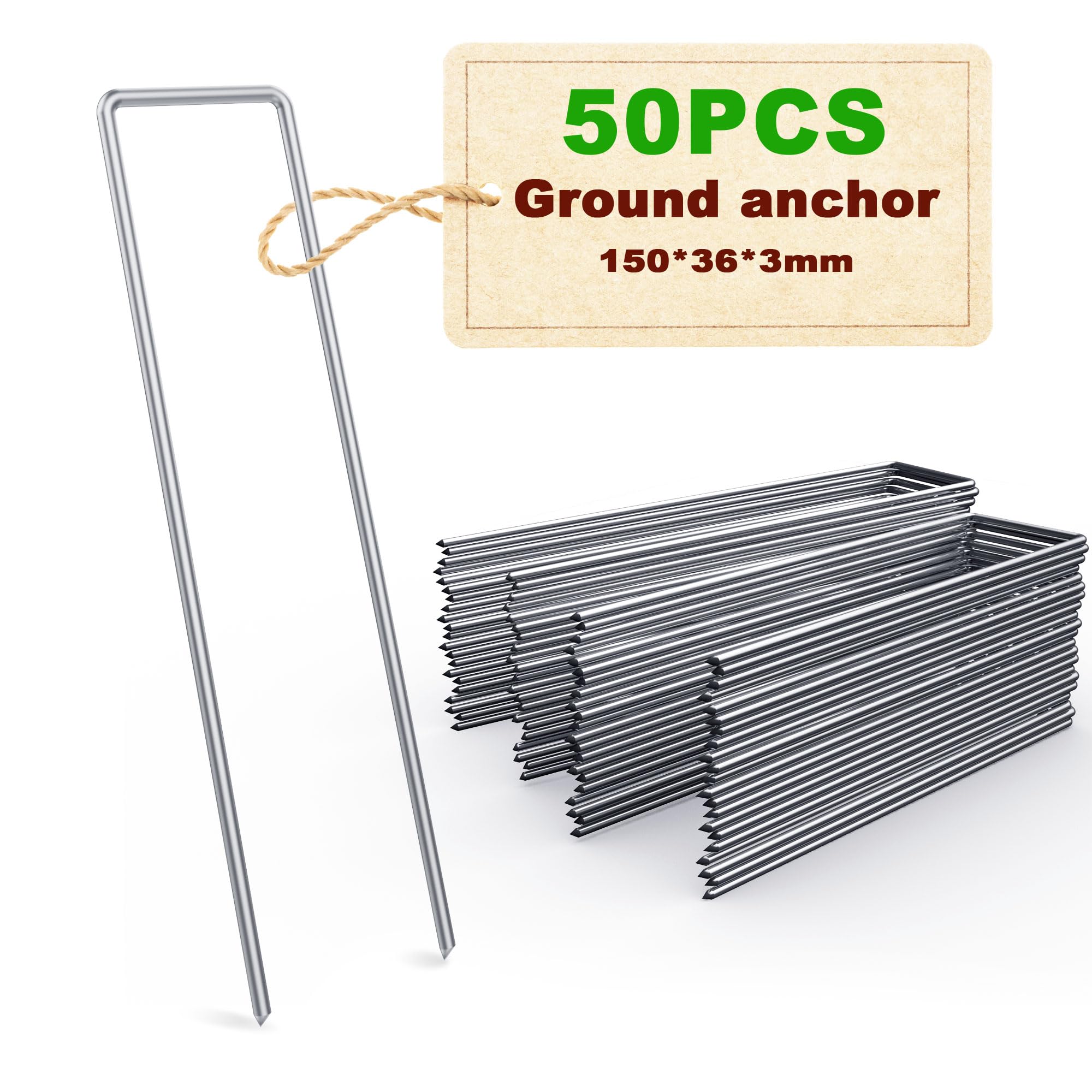 Picchetti Telo Pacciamatura in Acciaio Zincato (50 Pezzi)