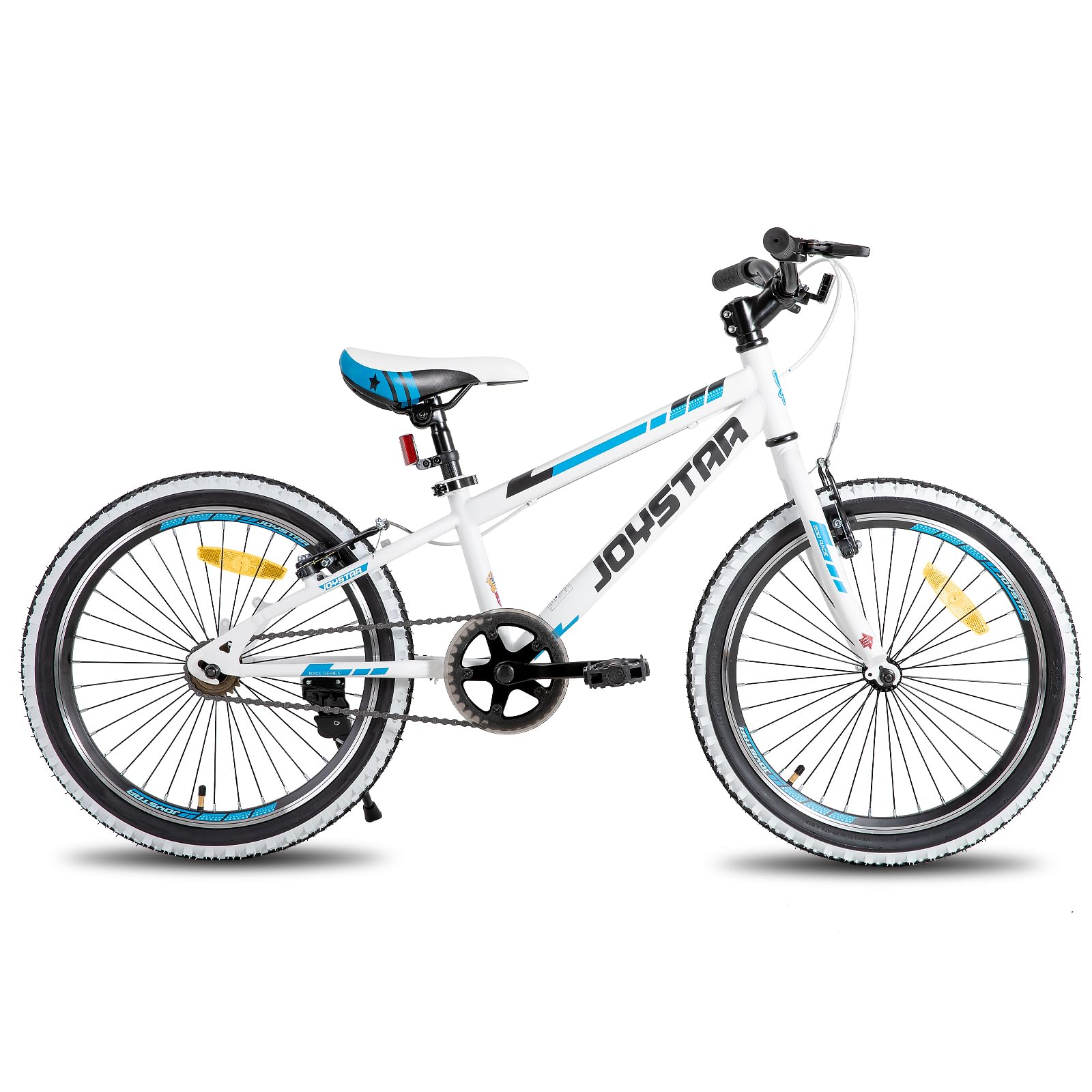 JOYSTAR Lubbock 20 24 pollici per bambini e bambine dai 7 ai 12 anni Hardtail mountain bike per bambini con cambio a 1 velocità/7 velocità, pneumatici knobby bianchi, bici per bambini