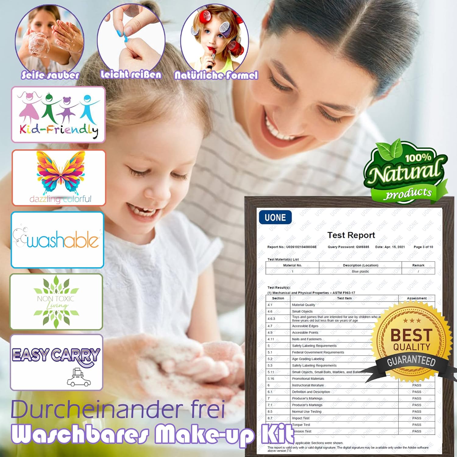 Set Trucchi per Bambini 57 Pezzi, Viola - immagine 5