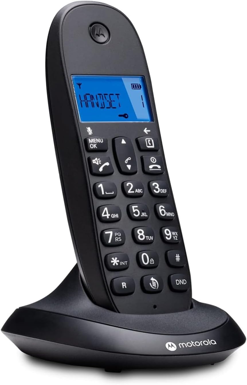 Motorola C1001CB+ - Telefono Cordless DECT, Nero - immagine 1