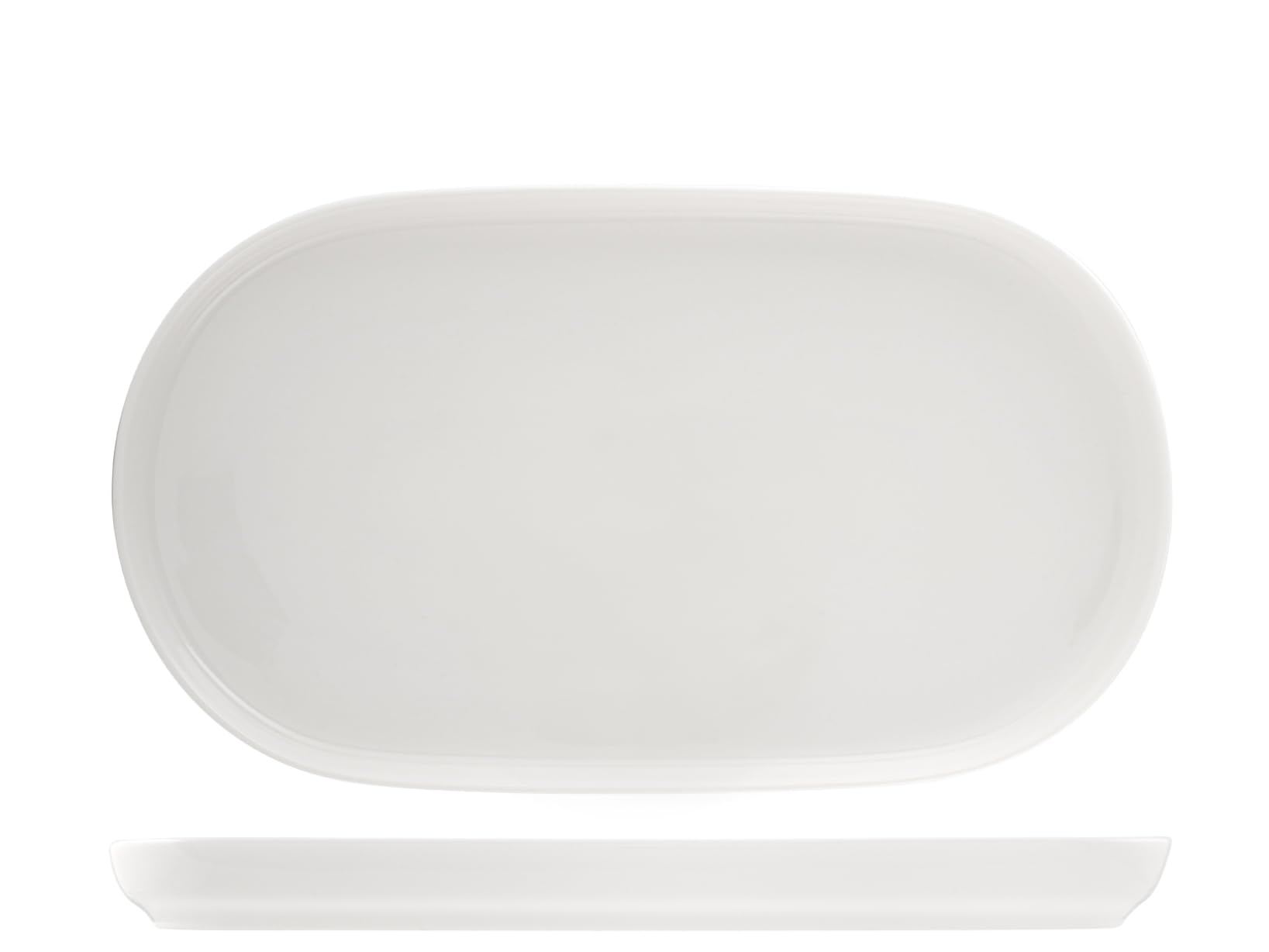 H&H Madrid Set 6 Piatti in Porcellana, Bianco, Ovale, 31c,