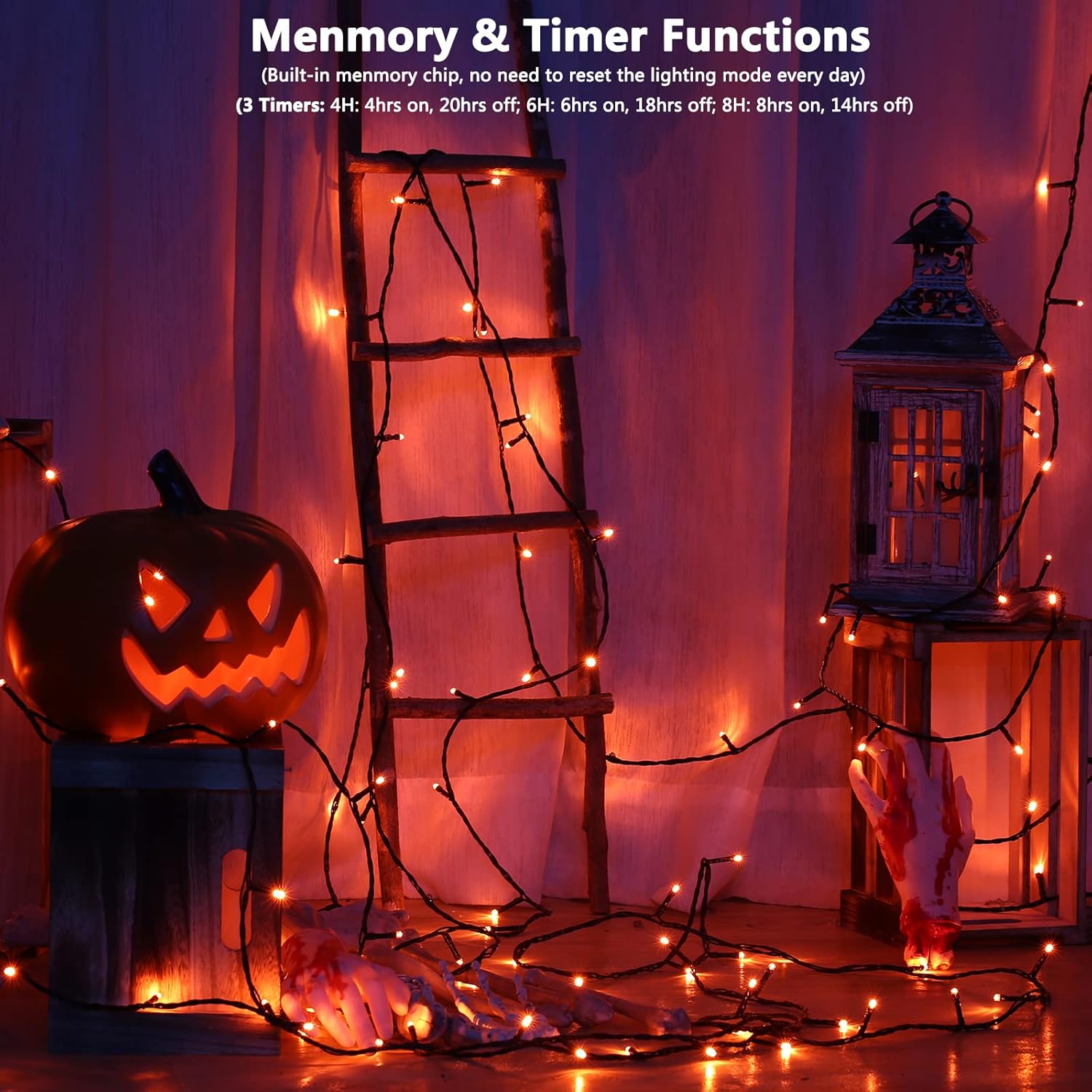 Halloween Stringa Luci Esterni 20M 200 LED RGB - immagine 5