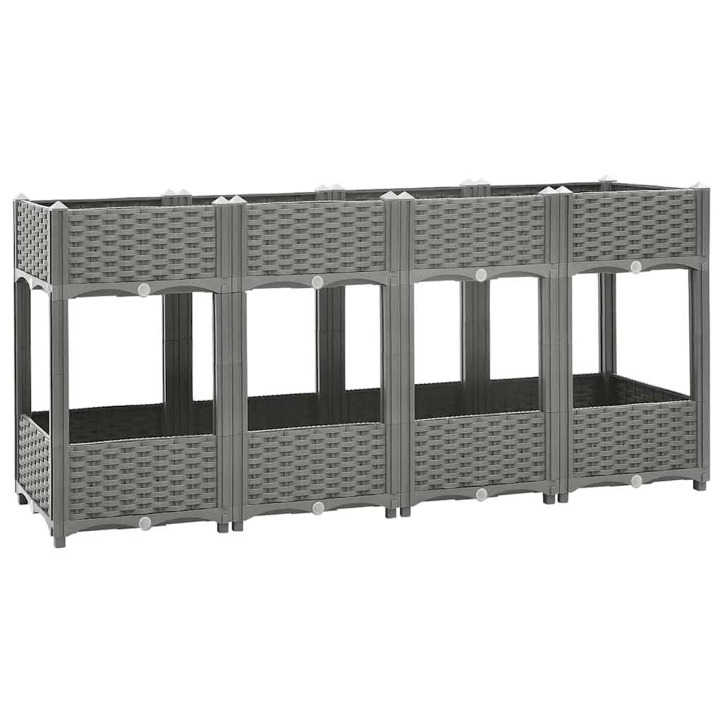 vidaXL Fioriera Rialzata 160x40x71 cm in Polipropilene (153300)