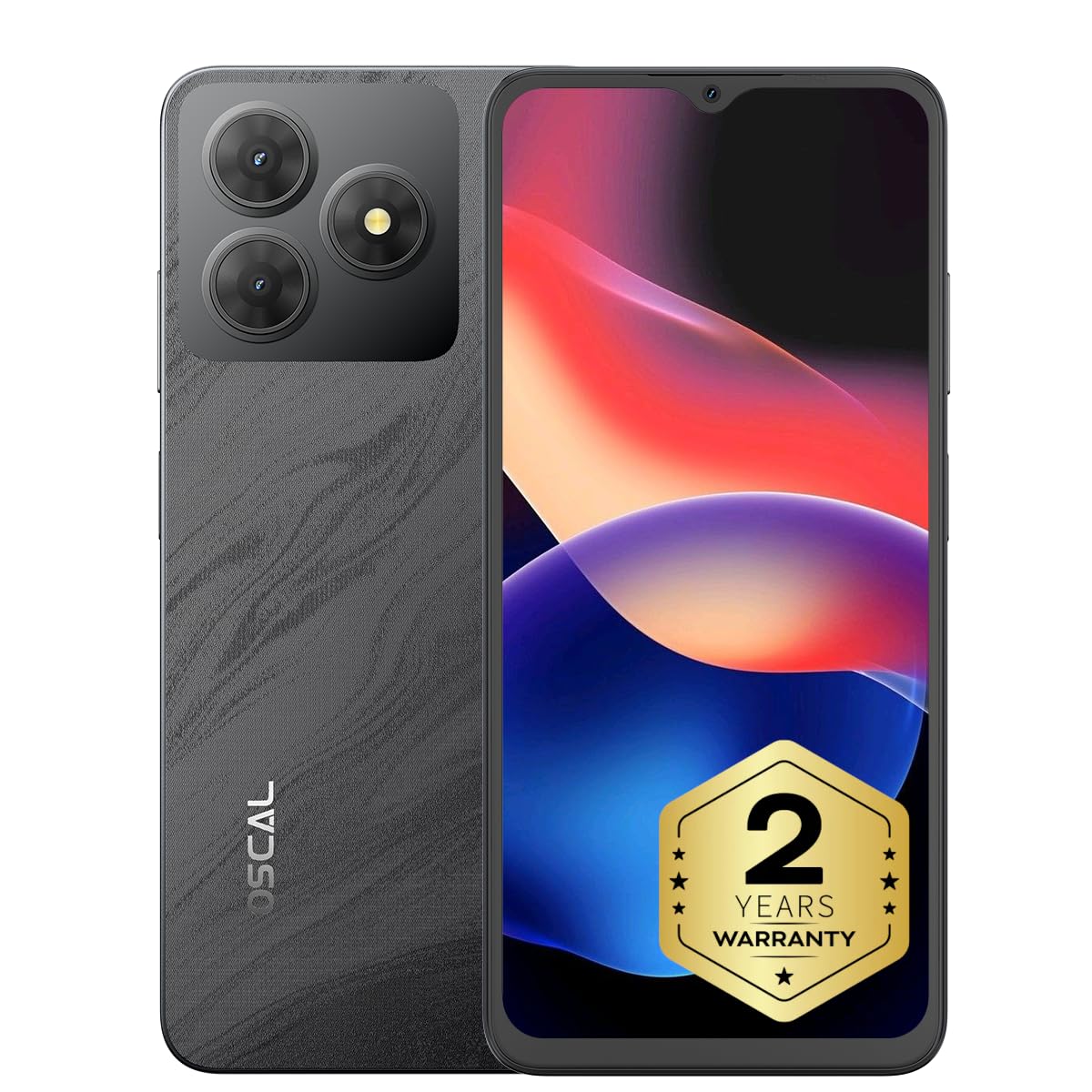 Oscal FLAT 2C Smartphone Android 14 Go 6GB+64GB, Nero Fantasma