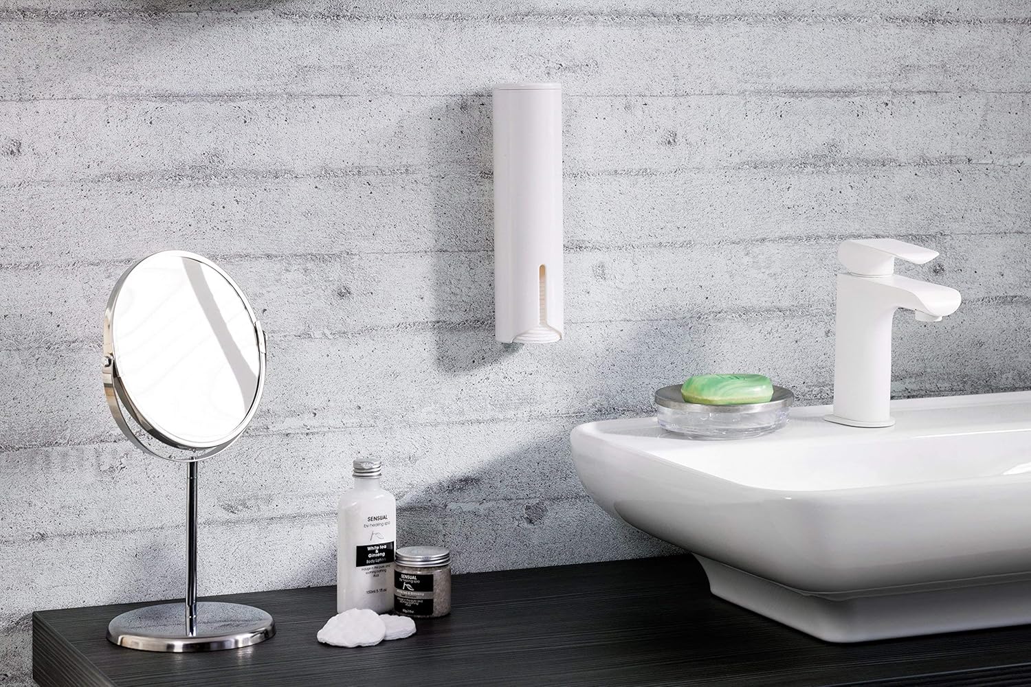 Fackelmann Dispenser per Dischetti di Cotone, Bianco - immagine 2