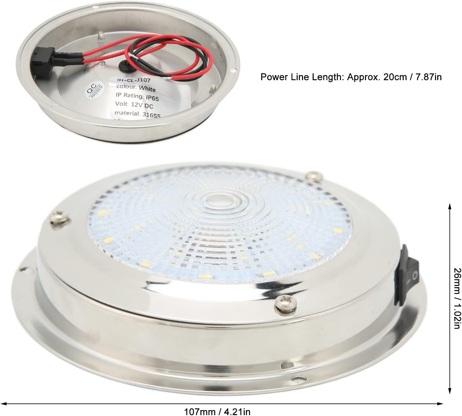 Plafoniera a Soffitto LED IP65 DC12-24V - immagine 2