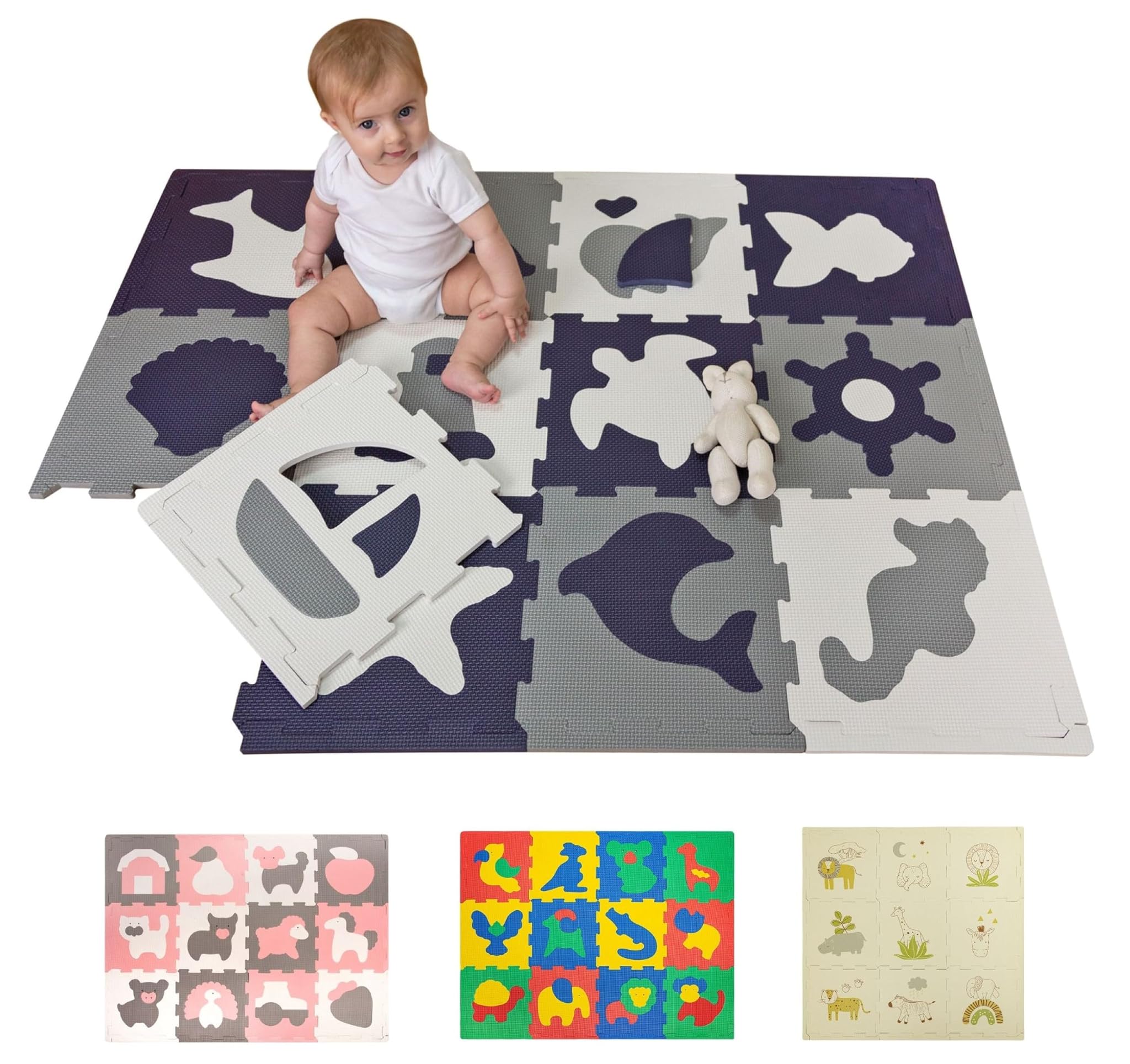 Hakuna Matte Tappeto Puzzle Bambini con Animali 12 Piastrelle