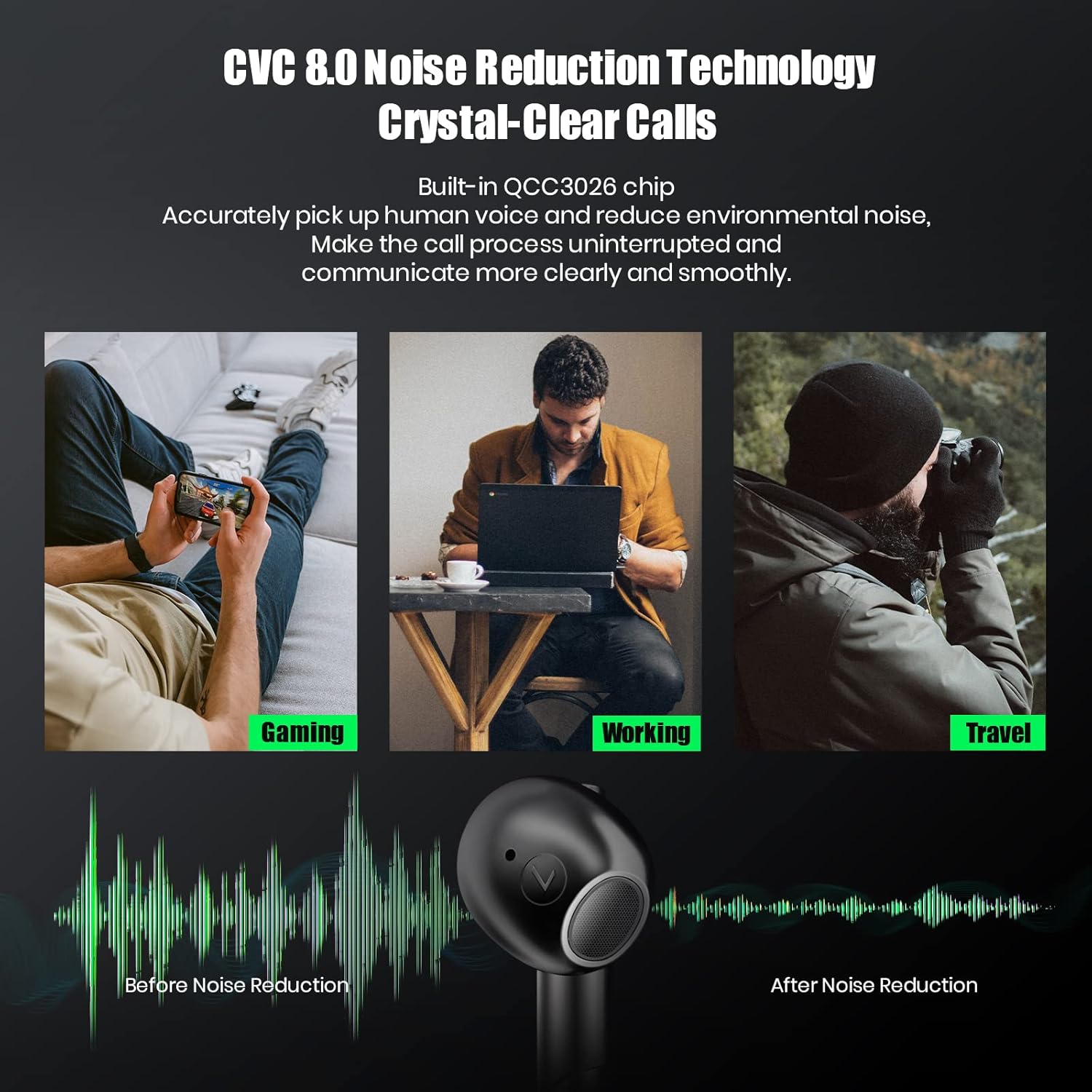 Gravastar Auricolari Bluetooth Wireless P5 - immagine 4