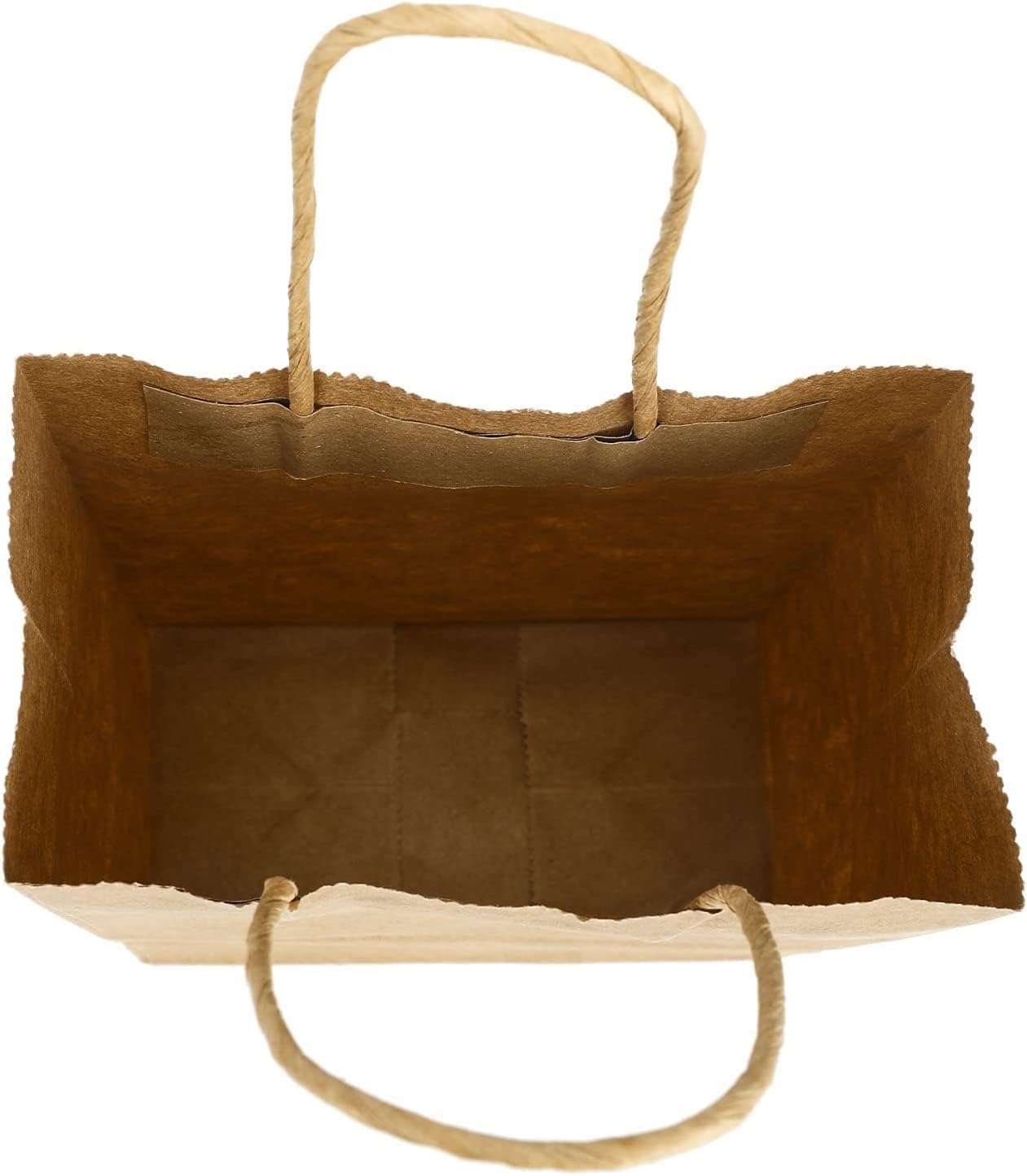 Sacchetti Carta Kraft con Manici 100 Pezzi, Marrone - immagine 5