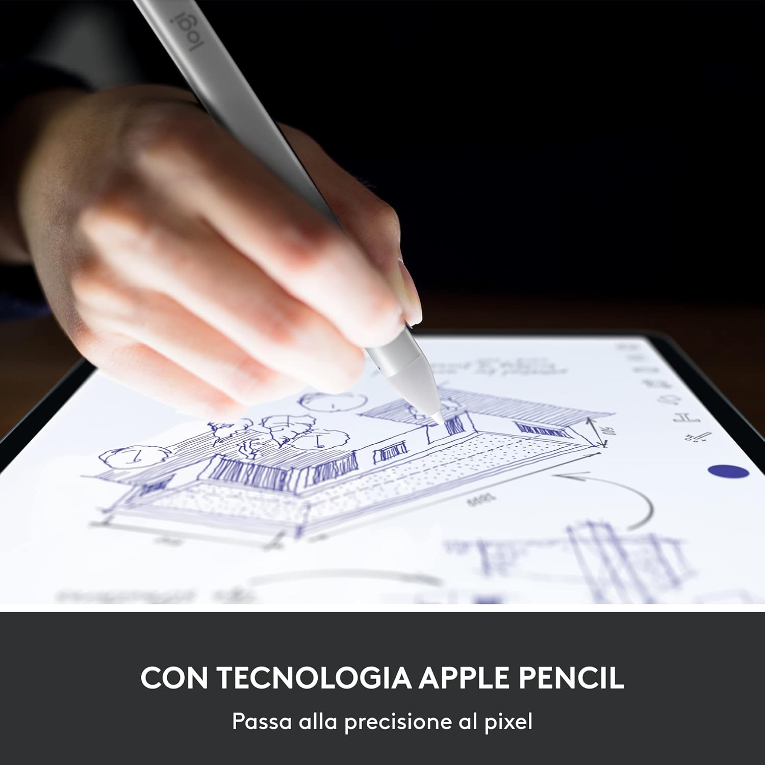 Logitech Crayon Matita Digitale per iPad, Argento - immagine 2