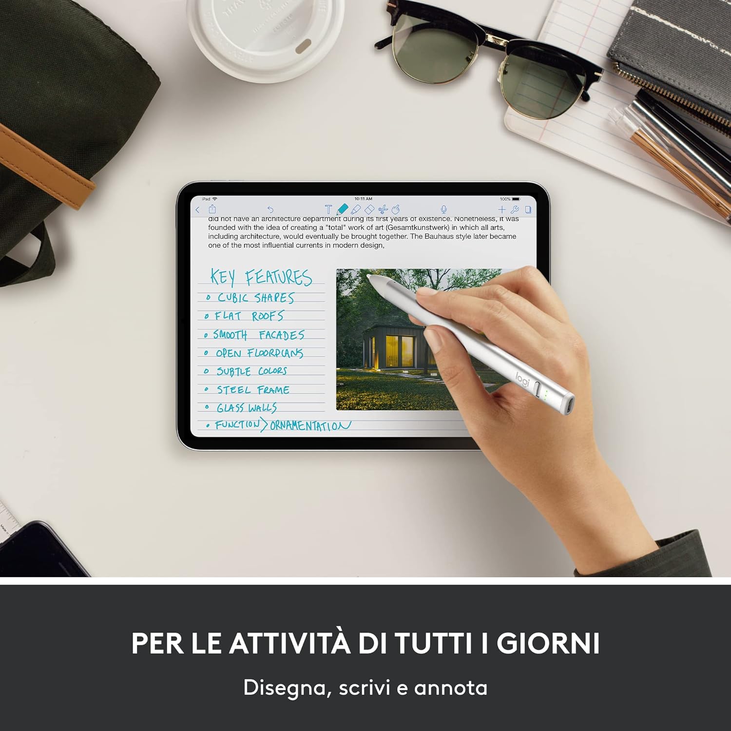 Logitech Crayon Matita Digitale per iPad, Argento - immagine 8