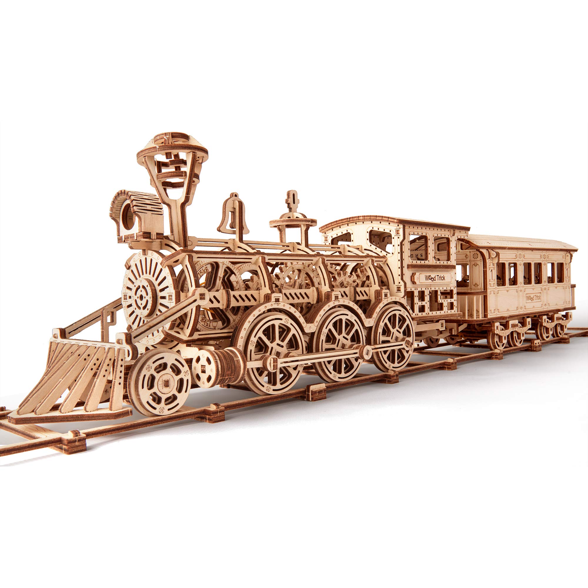 Wood Trick Set Trenino Giocattolo in Legno con Ferrovia