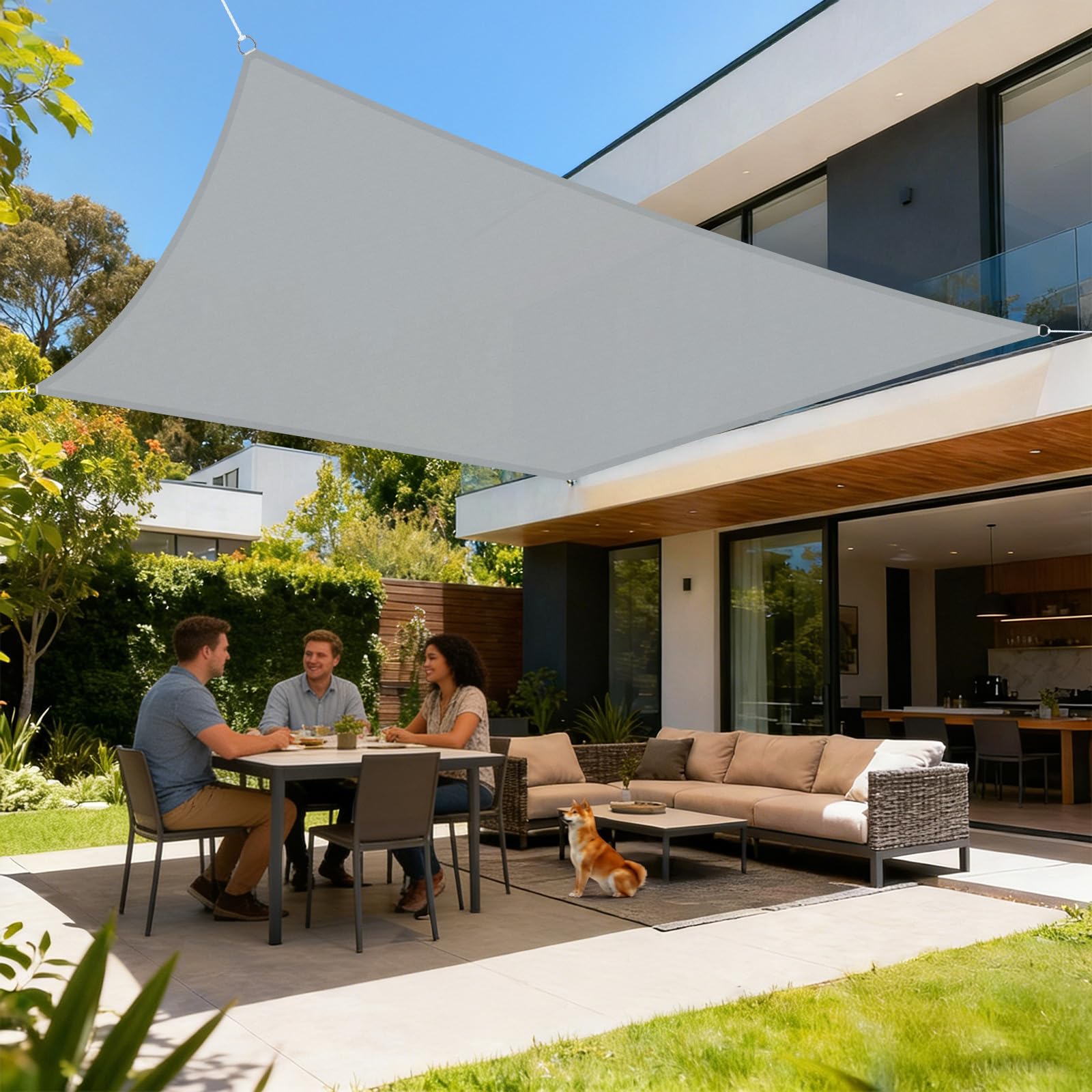 Love Story Vela Ombreggiante Rettangolare 2x4m Grigio