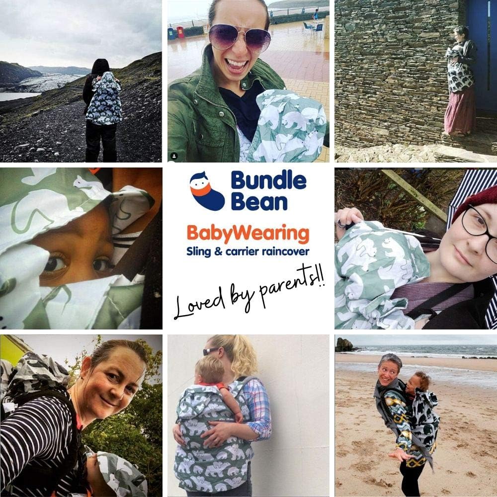 BundleBean - Mantella antipioggia per marsupi porta bebè, leggera - immagine 8