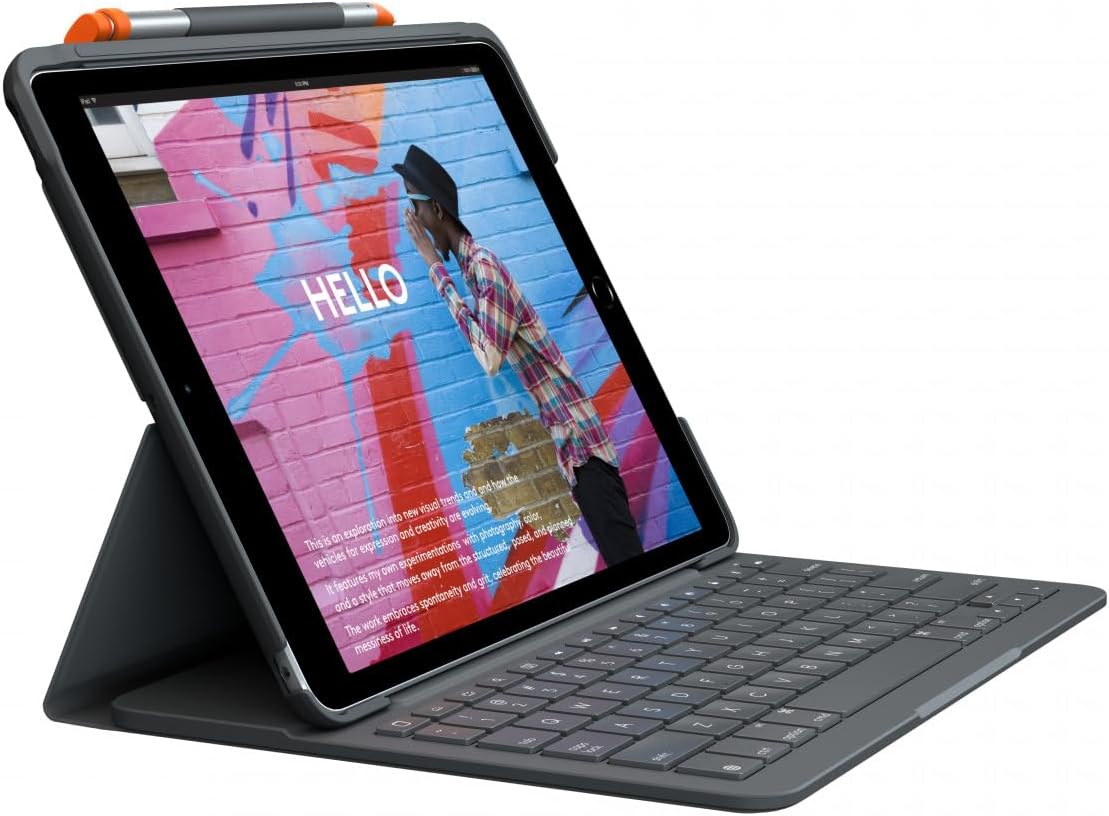 Logitech Slim Folio per iPad (7ª, 8ª e 9ª gen) AZERTY - immagine 1