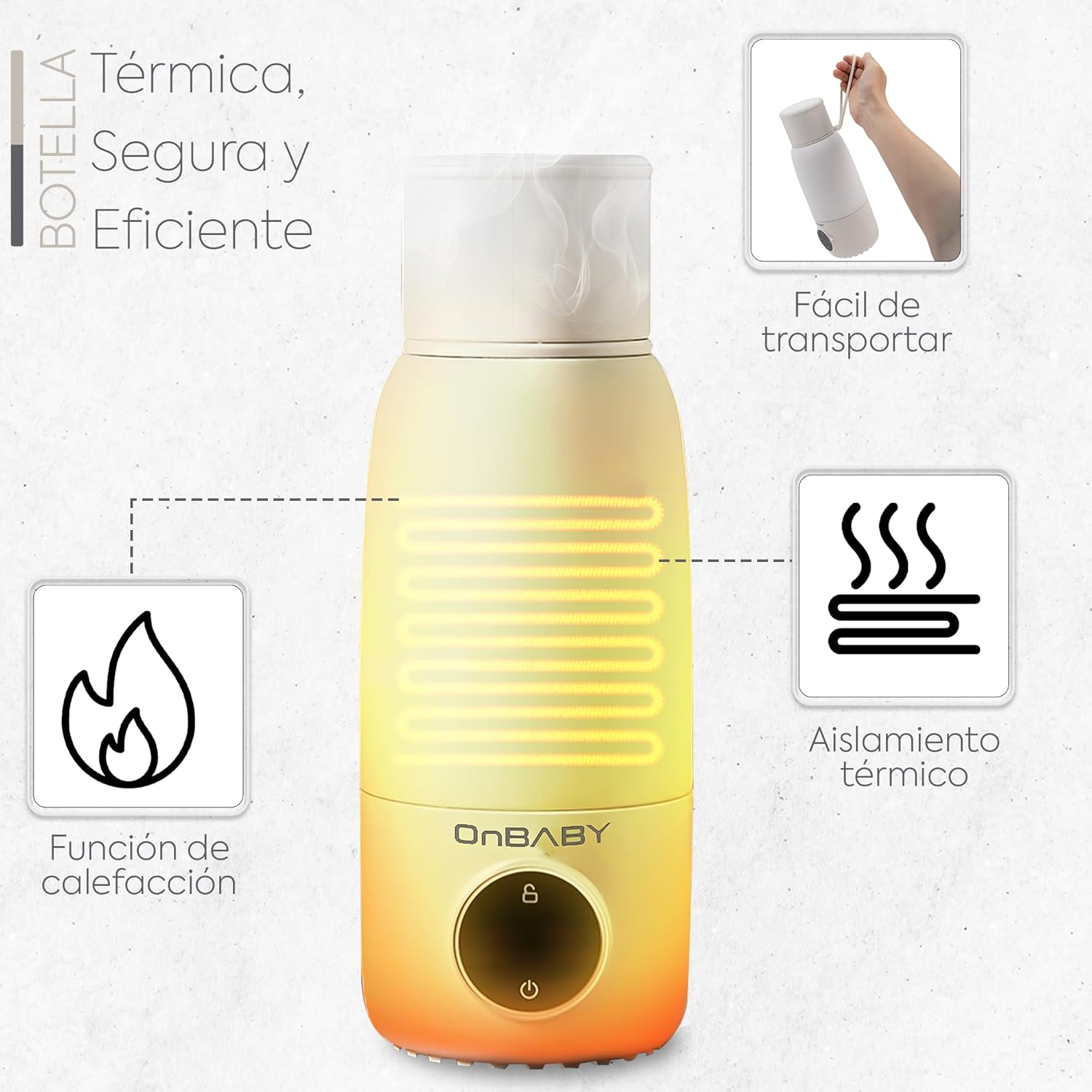 ONBABY Scaldabiberon Elettrico Portatile da Viaggio - immagine 4