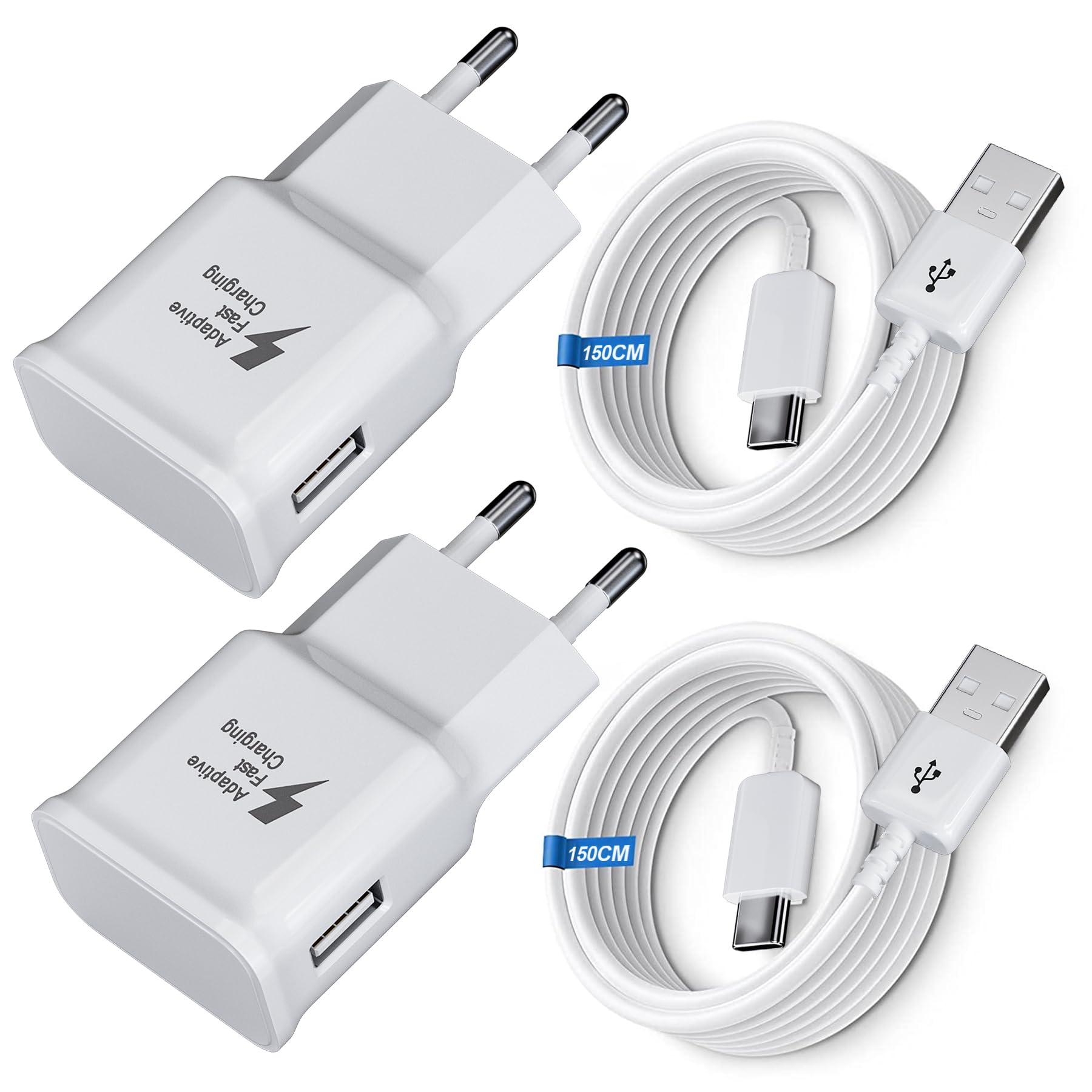 Caricabatterie USB C Rapido per Samsung (2-Pack)