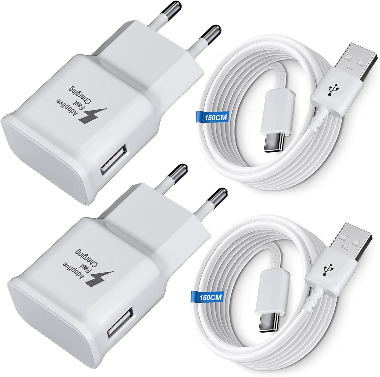 Caricabatterie USB C Rapido per Samsung (2-Pack) - immagine 1