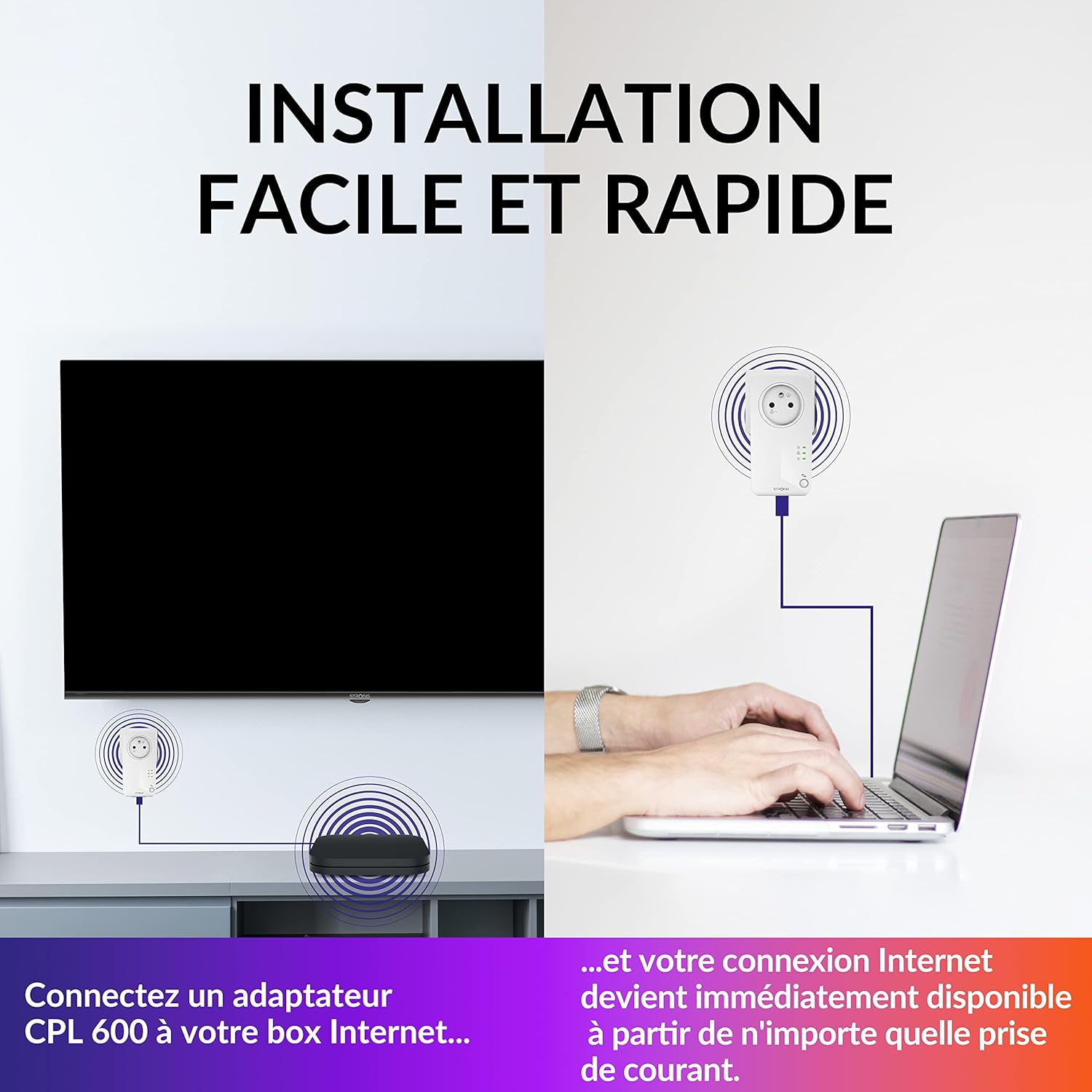 Strong Powerline 600 Kit Trio Prese CPL 600Mbps - immagine 2